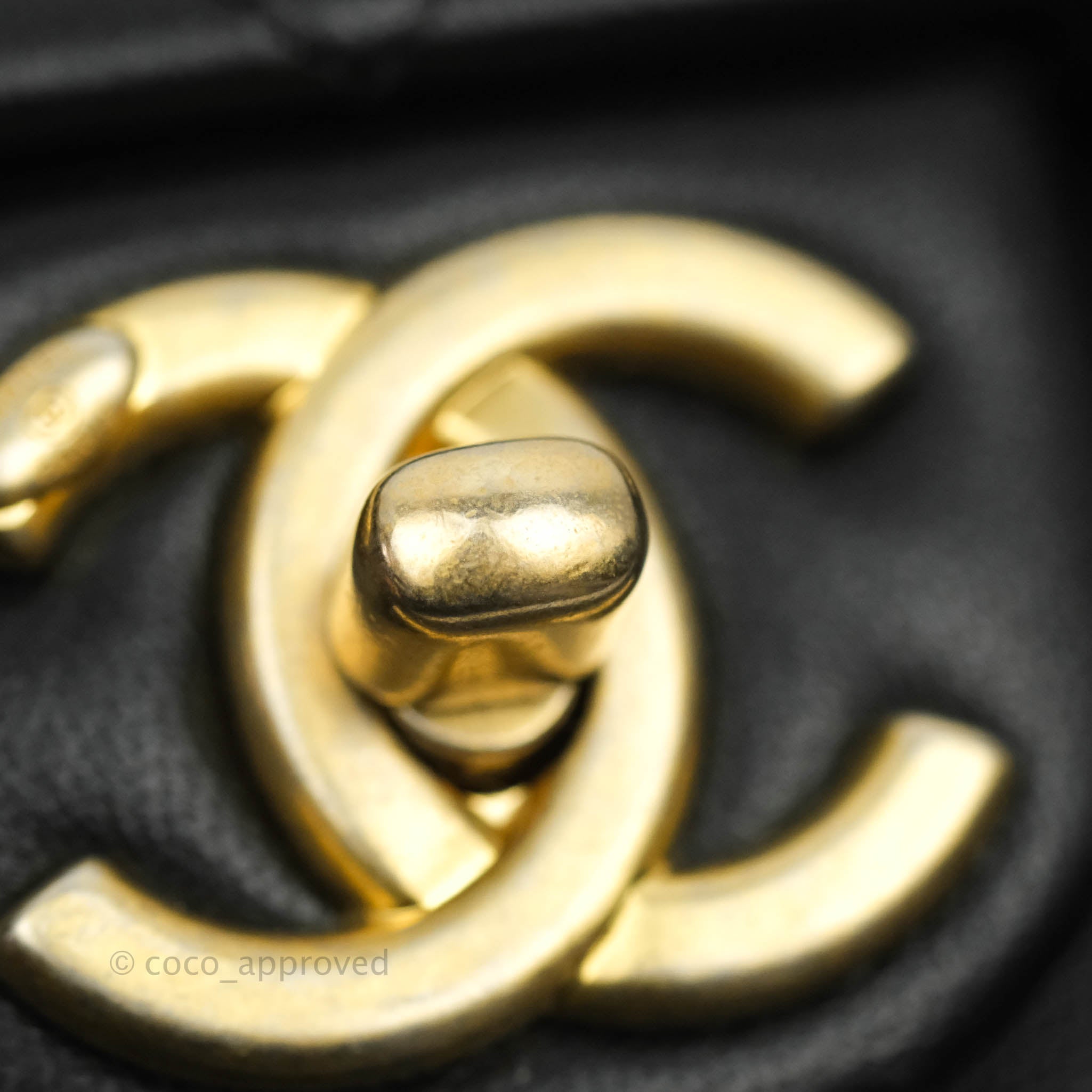 Chanel A Real Catch Quilted Flap Bag Black Aged Gold Hardware