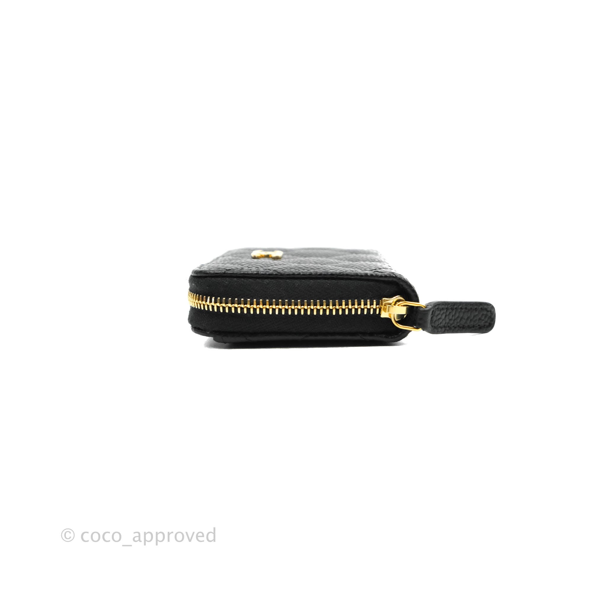Chanel Classic Zip Coin Purse Matelasse Ap0216 Case Caviar Skin Yellow  083597 Us