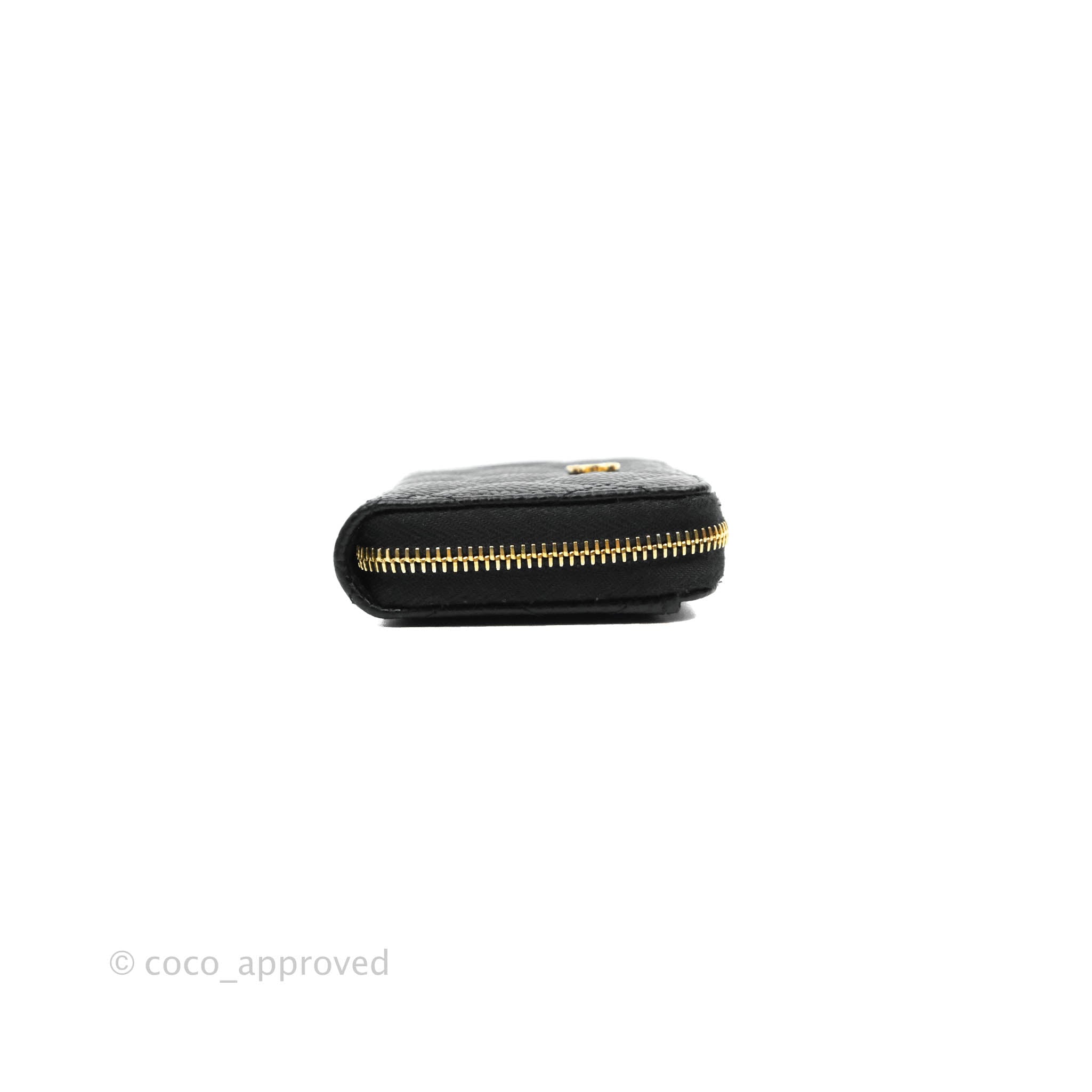 Chanel Classic Zipped Coin Purse Black Lambskin ref.680710 - Joli Closet