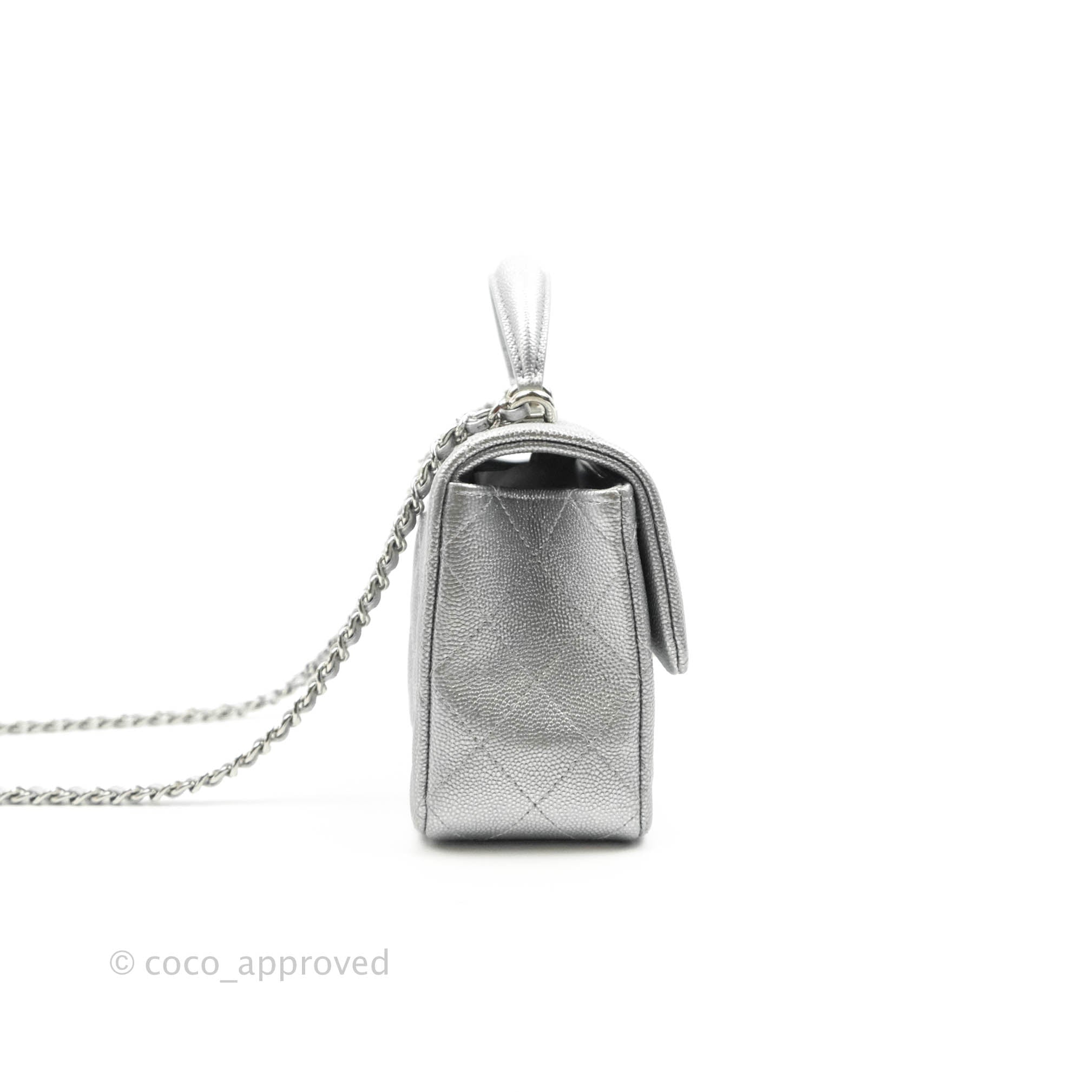 chanel silver bag