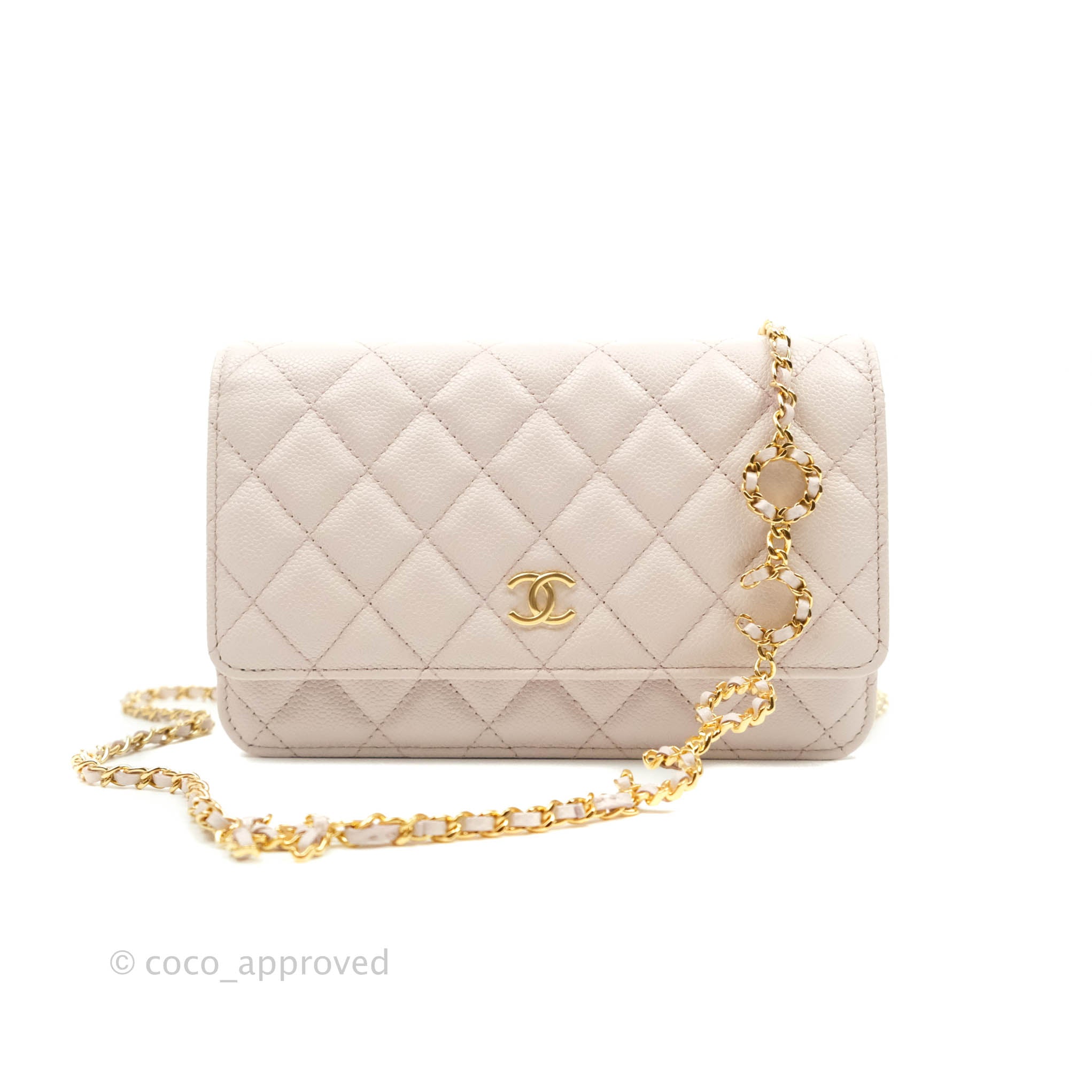 Chanel Quilted WOC Lilac Caviar CC Coco Chain Gold Hardware – Coco Approved  Studio