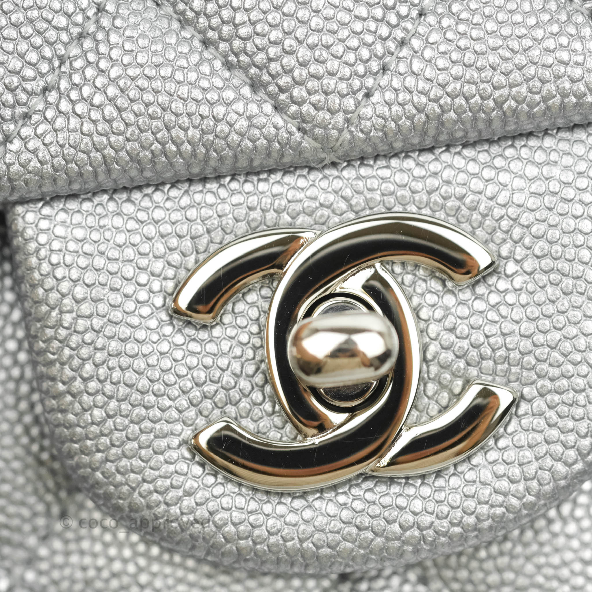Chanel Mini Rectangular with top handle 21S Black Quilted Caviar with  brushed gold hardware