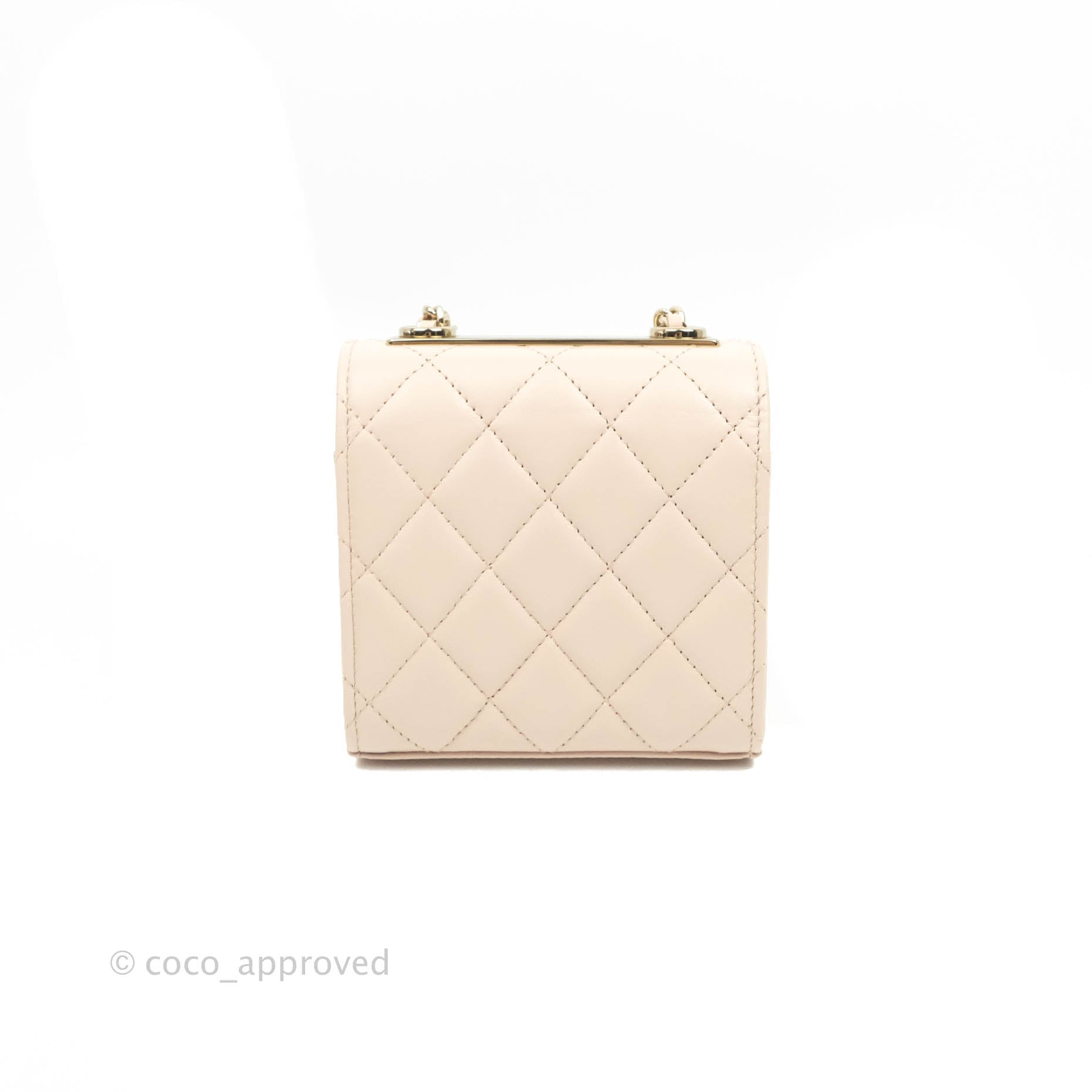 CHANEL Lambskin Quilted Small Clutch With Chain Pink 1309663
