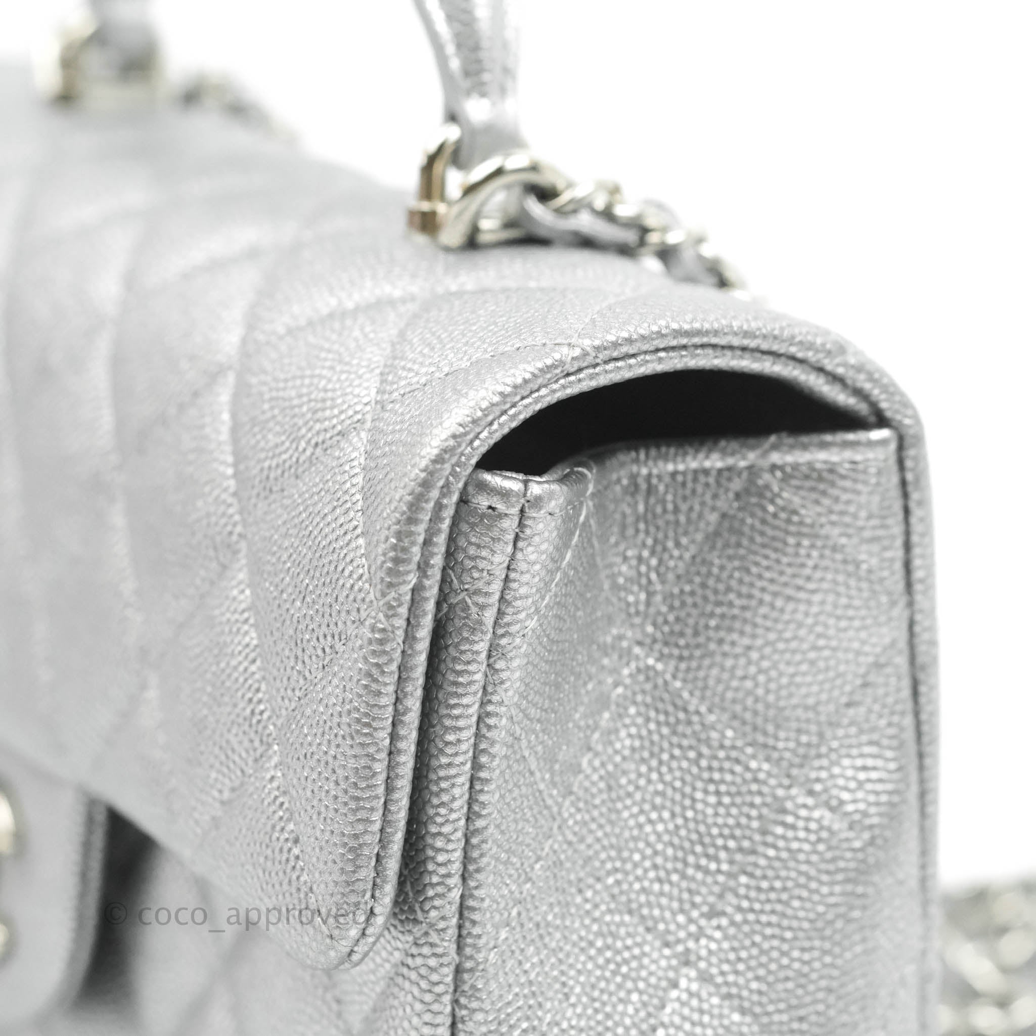 Chanel Caviar top handle flap bag Black Leather ref.177799 - Joli Closet