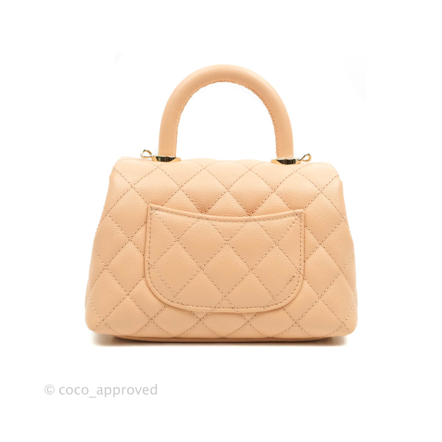 Chanel Extra Mini Coco Handle Quilted Beige Pink Caviar Gold Hardware – Coco  Approved Studio