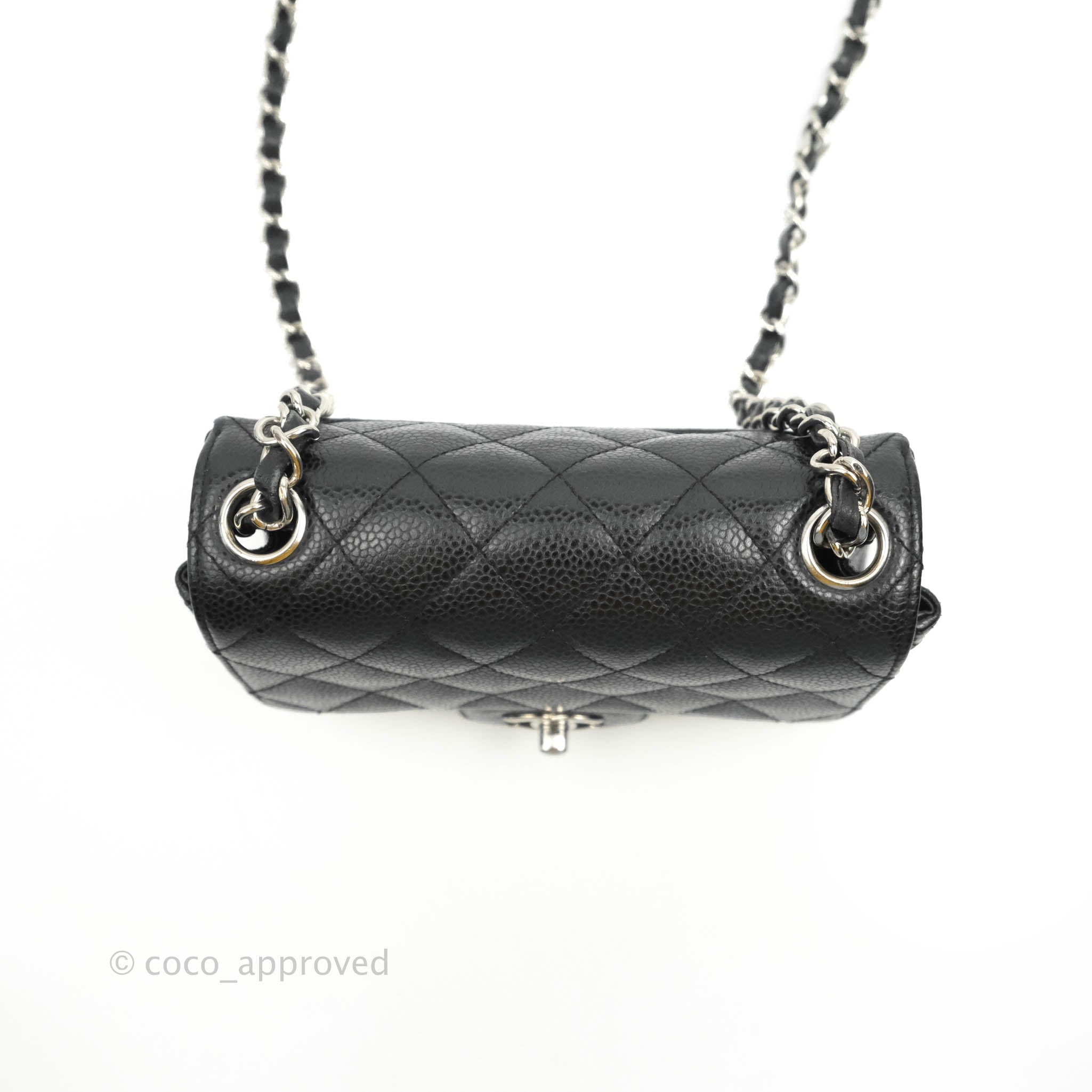 Chanel Caviar Quilted Mini Rectangular Flap Black Silver Hardware – Coco  Approved Studio
