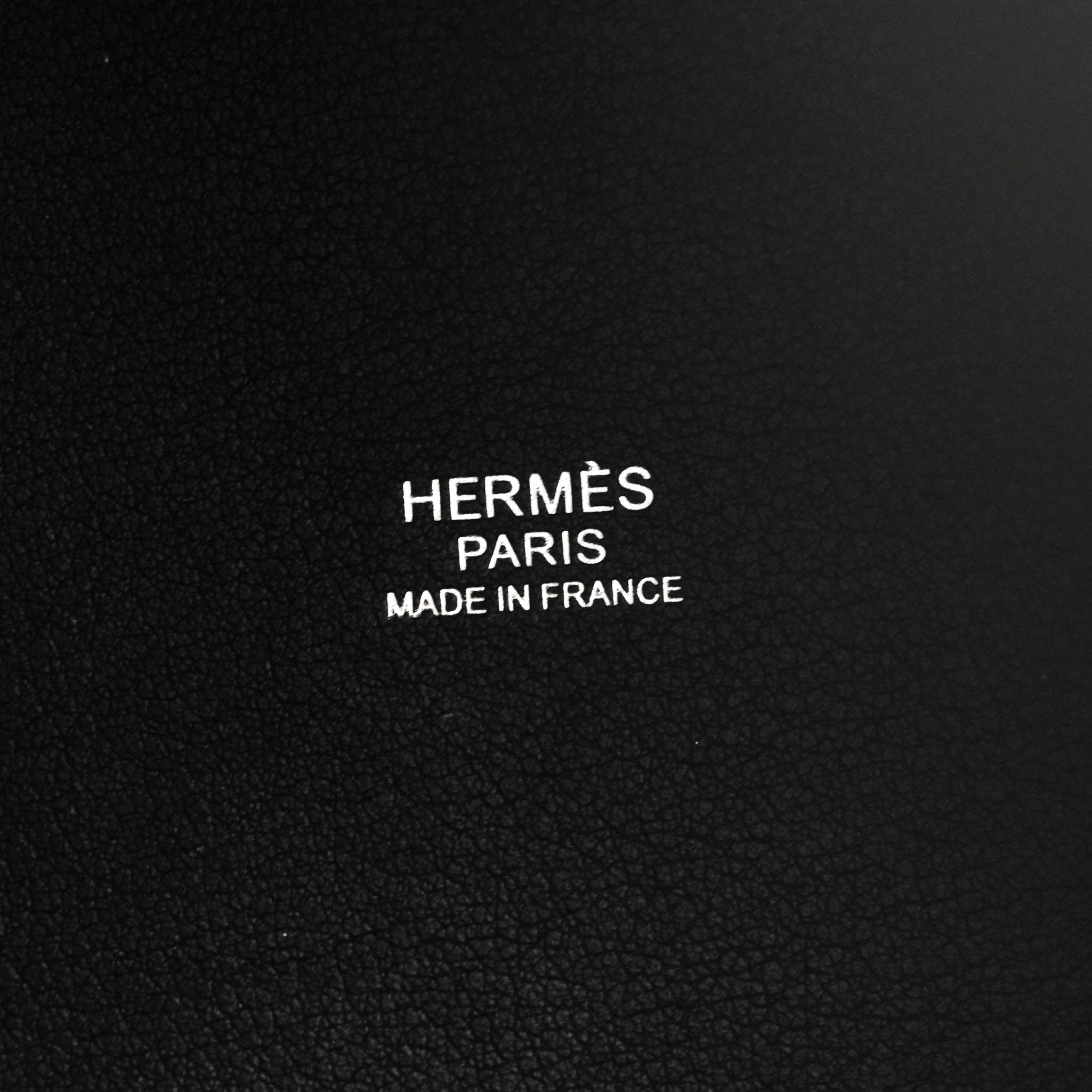 Hermès Picotin Lock 18 Gris Moyen Noir Feutre Veau Swift with