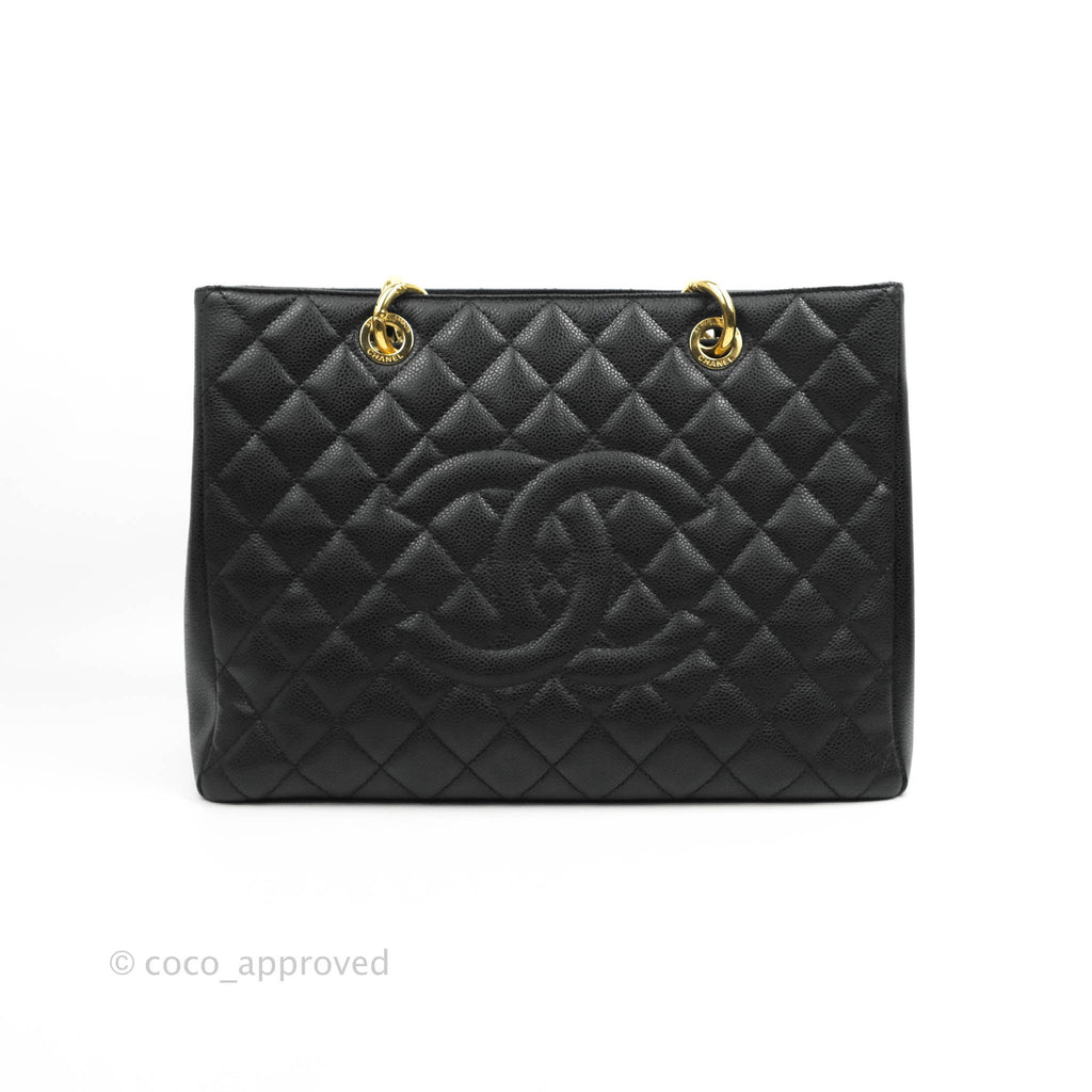 Chanel GST Black Caviar Gold Hardware