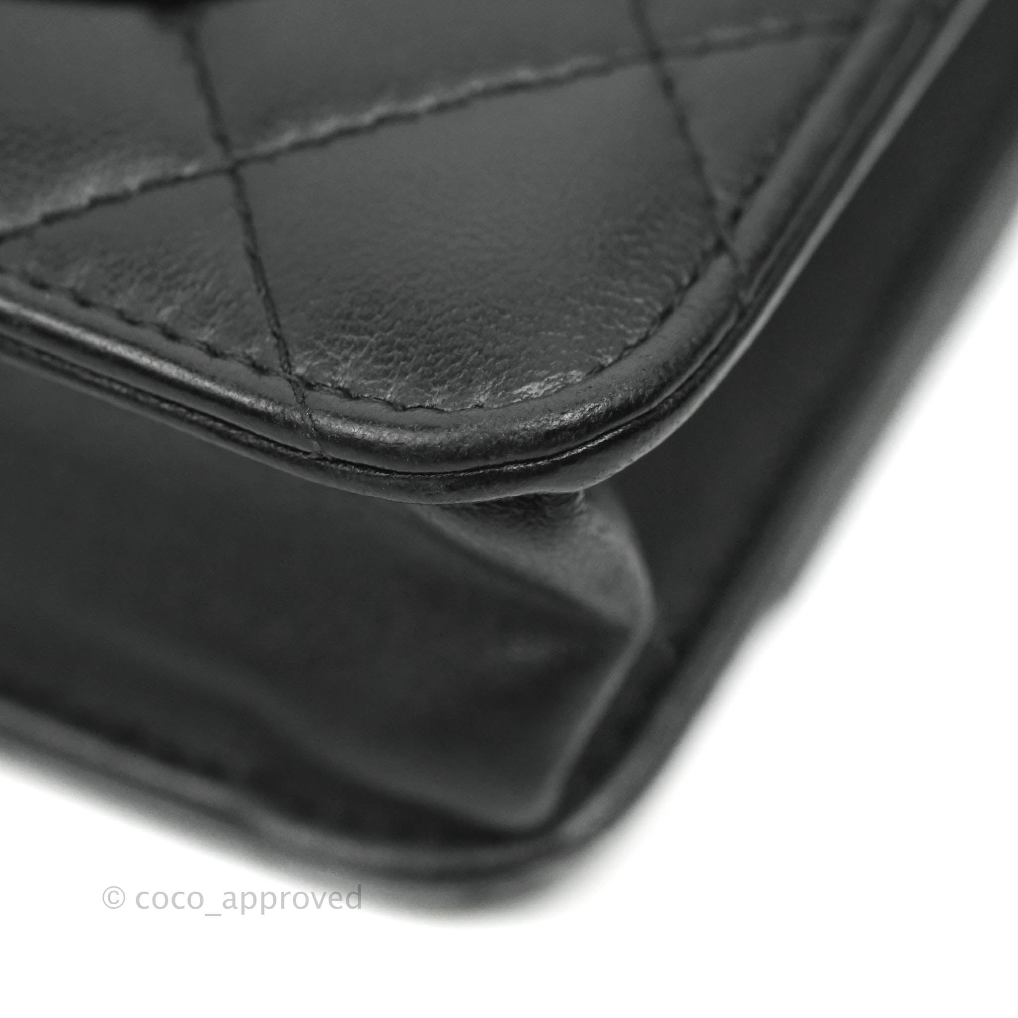 Chanel Women Classic Wallet On Chain Lambskin Leather-Black - LULUX