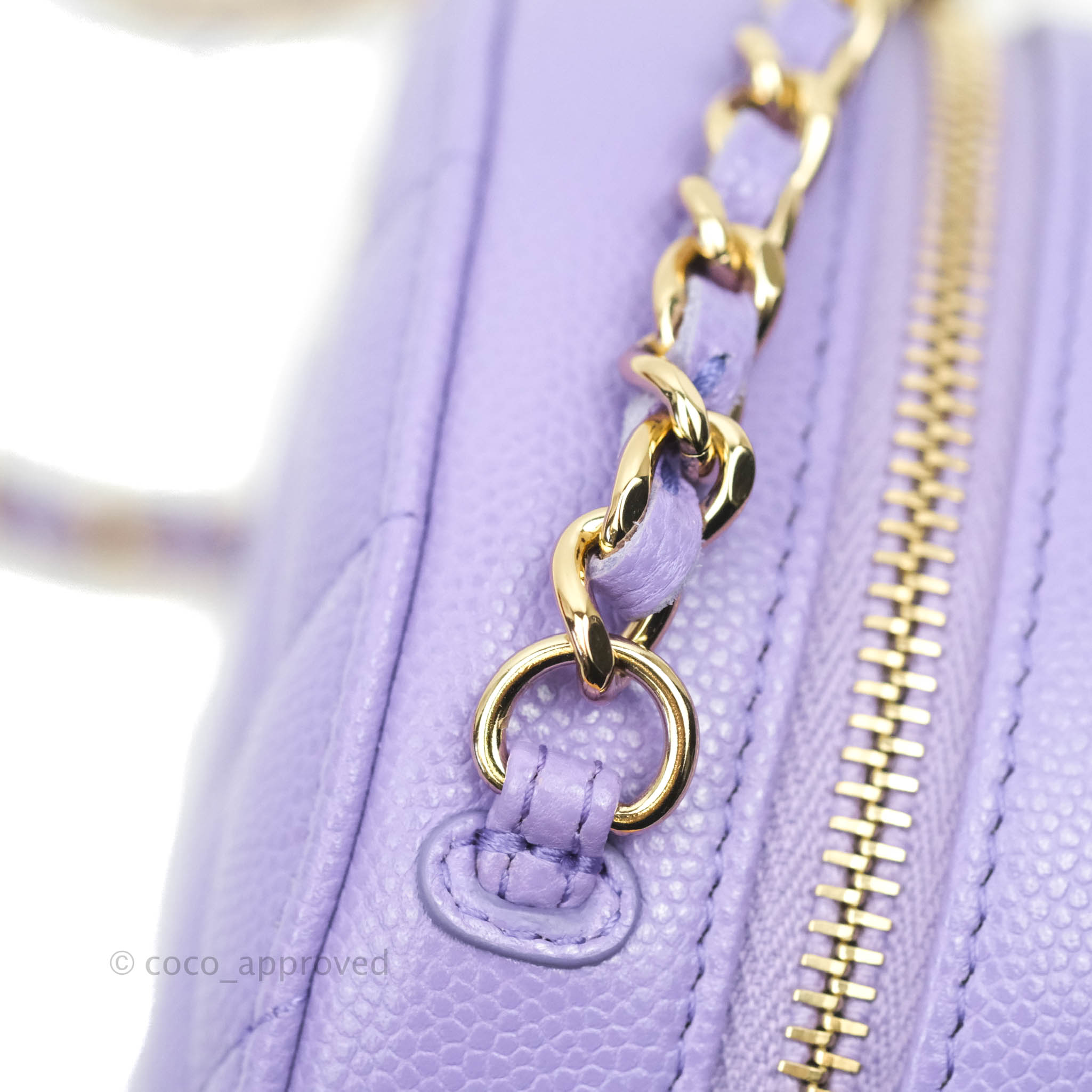 Chanel Round Circle Bag Purple Caviar Gold Hardware 20S – Coco Approved  Studio