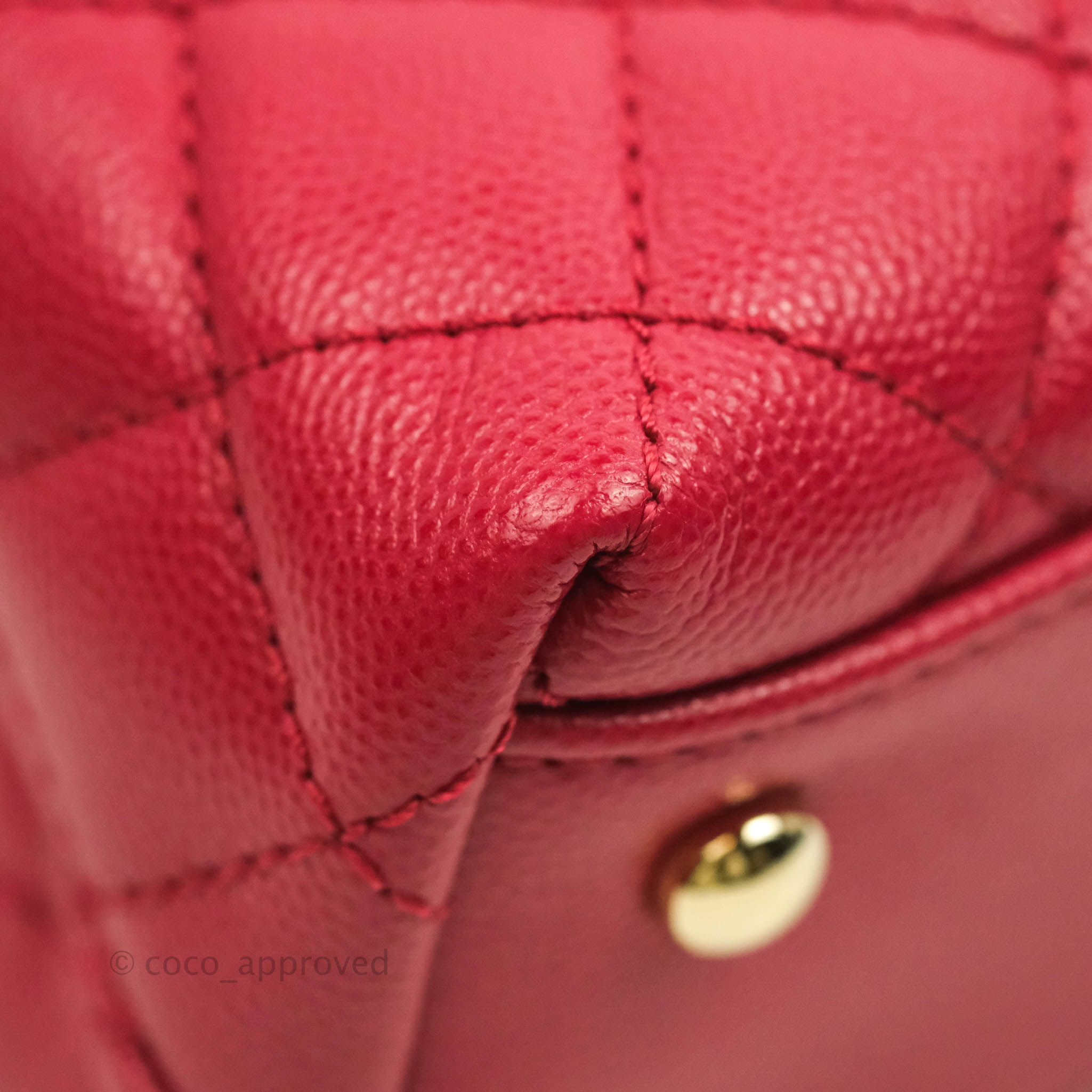 Chanel Red Coco Handle Small Bag – The Closet