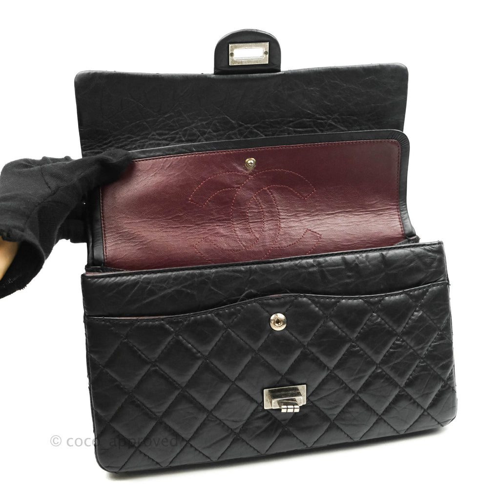 Chanel Quilted Reissue 226 Flap Black Aged Calfskin Ruthenium Hardware