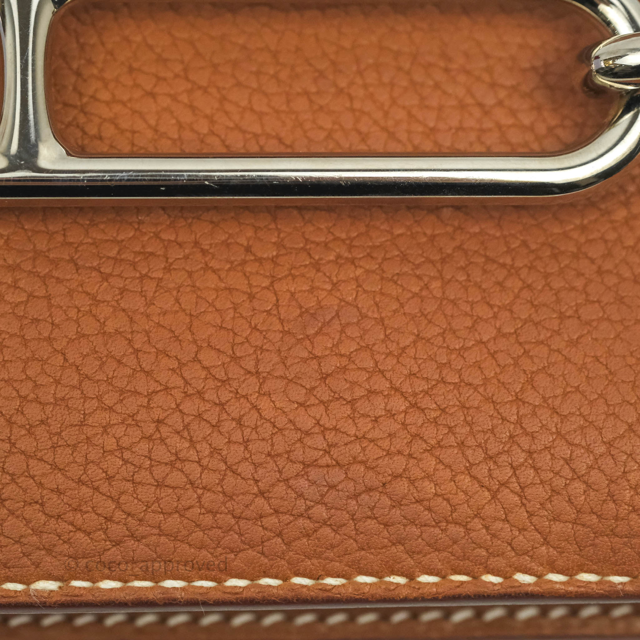 Hermes Mini Bolide 18cm Barenia Leather Palladium Hardware, Fauve
