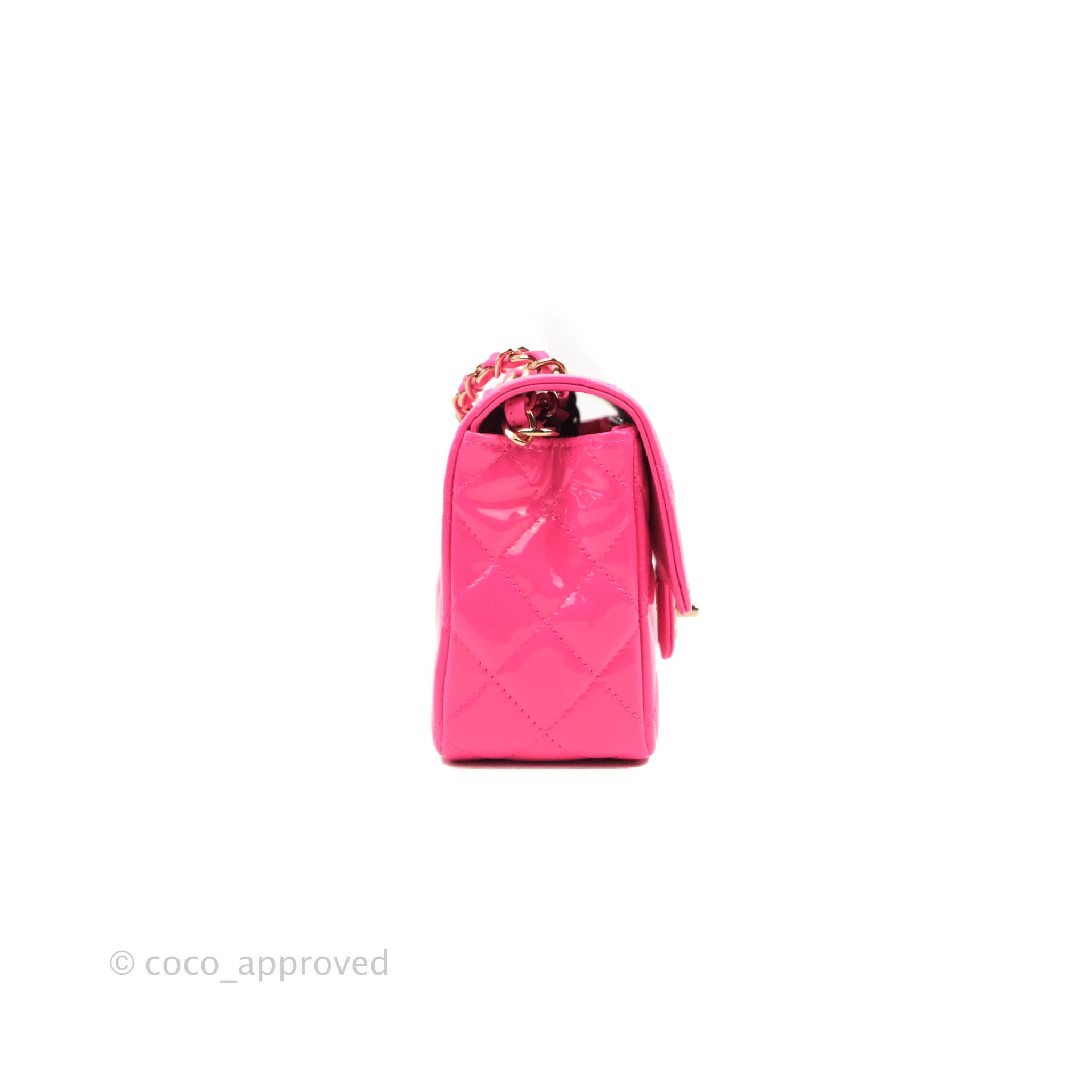 pink patent chanel bag