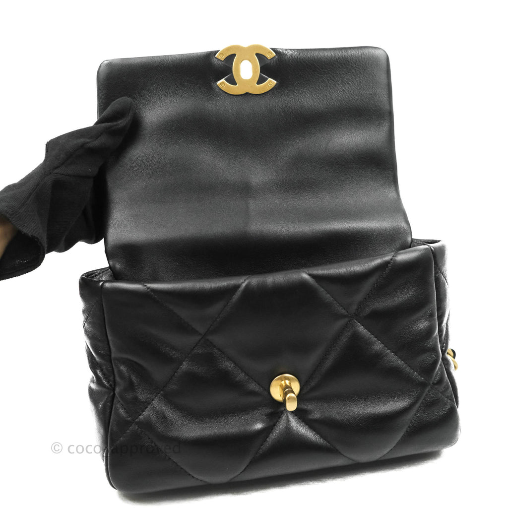 Chanel 19 Small Black Lambskin Mixed Hardware