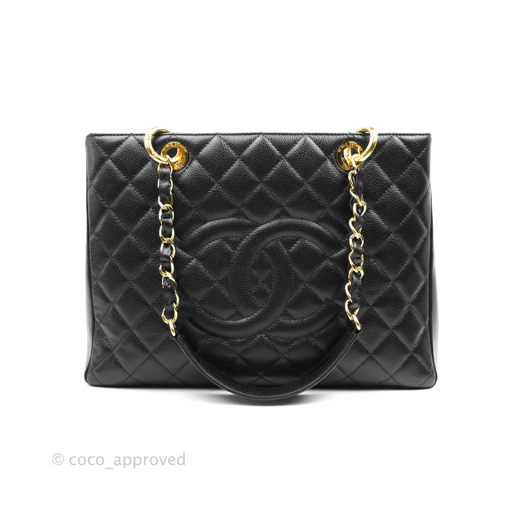 Chanel GST Black Caviar Gold Hardware