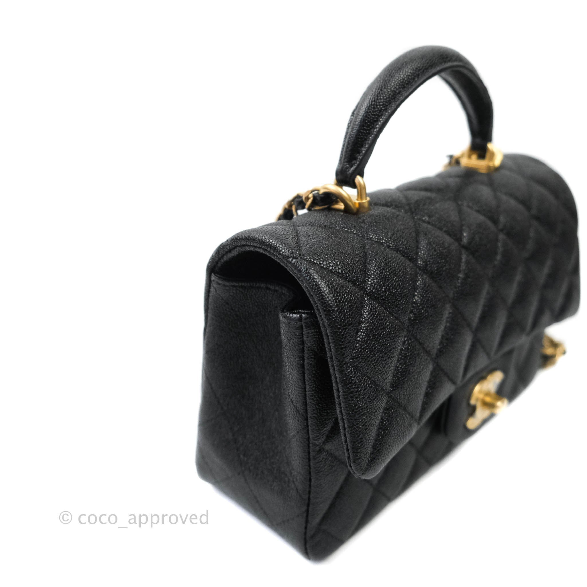 Chanel Black Quilted Caviar Mini Coco Top Handle Gold Hardware, 2020  Available For Immediate Sale At Sotheby's