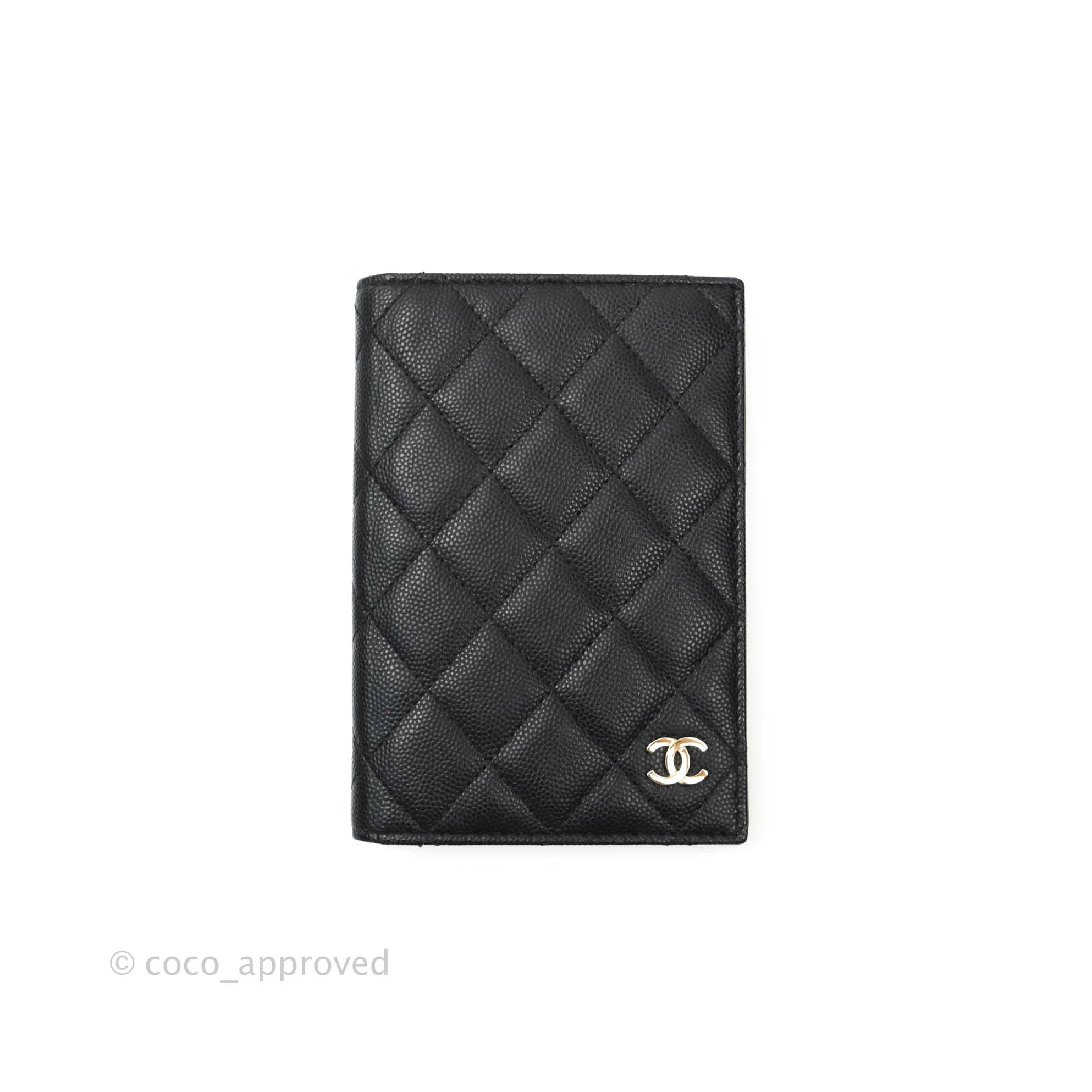 Chanel Classic Quilted Caviar Black Passport Holder Gold Hardware – Coco  Approved Studio