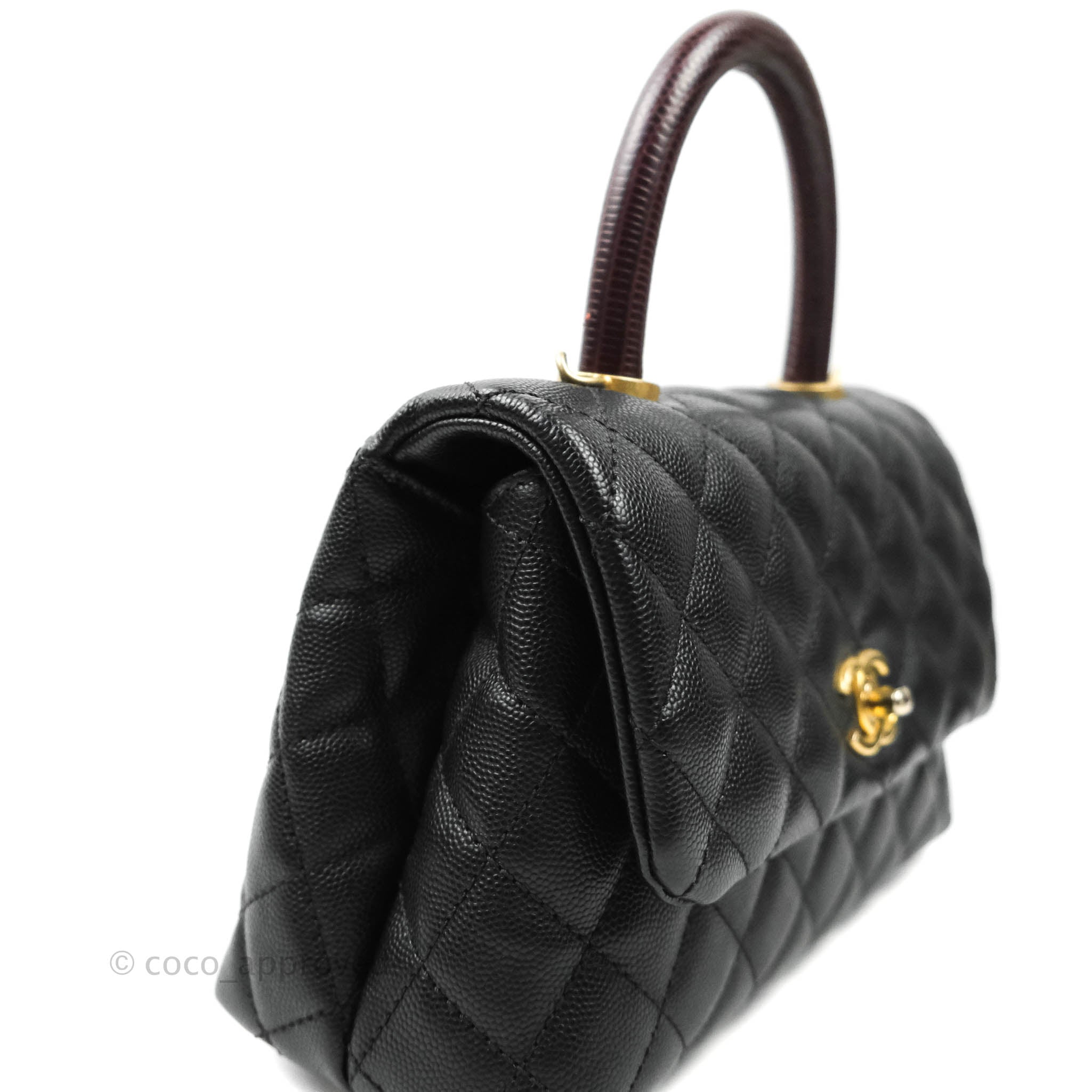black chanel flap bag with top handle