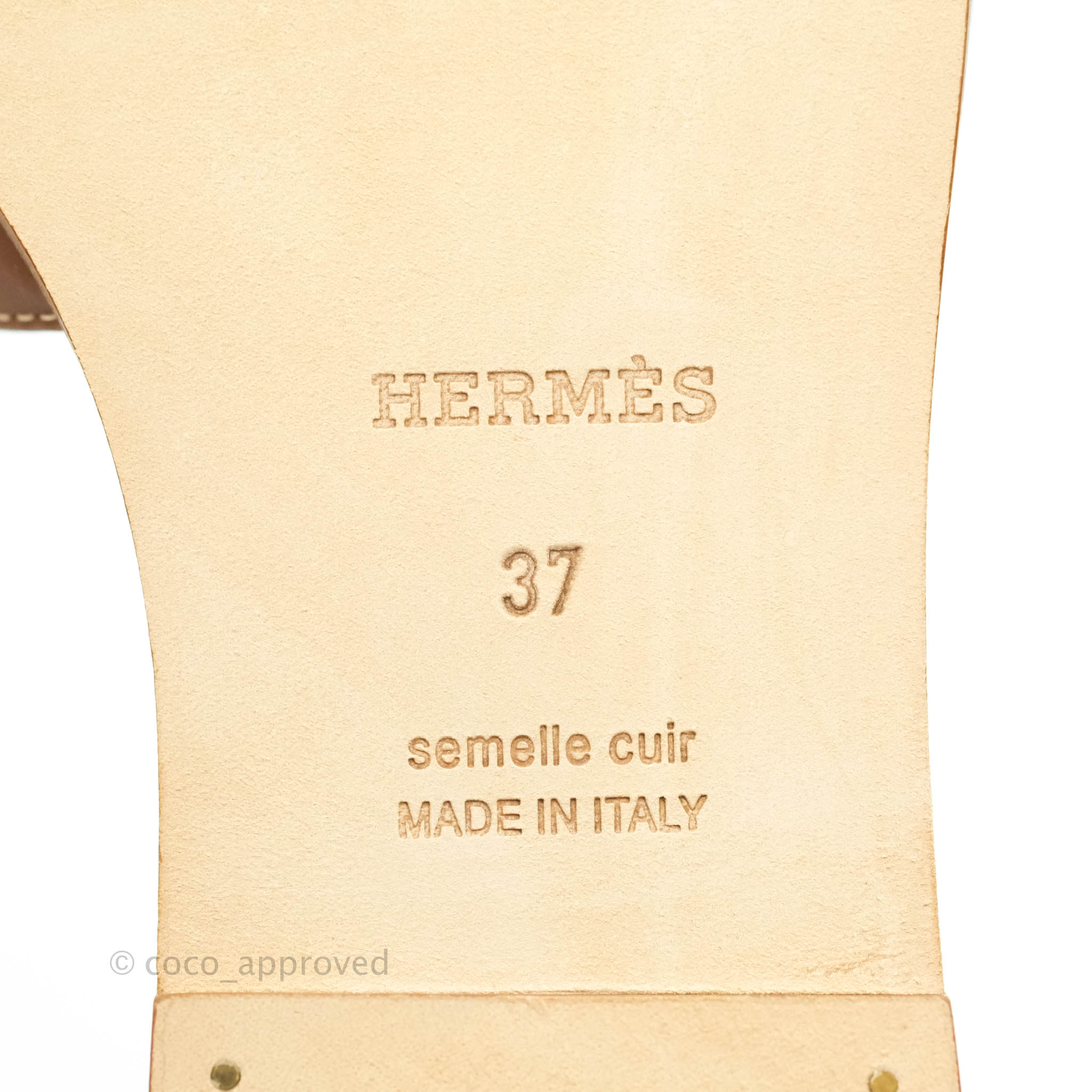 Hermès Oran Sandals in Lizard Sesame Size 37 – Coco Approved Studio