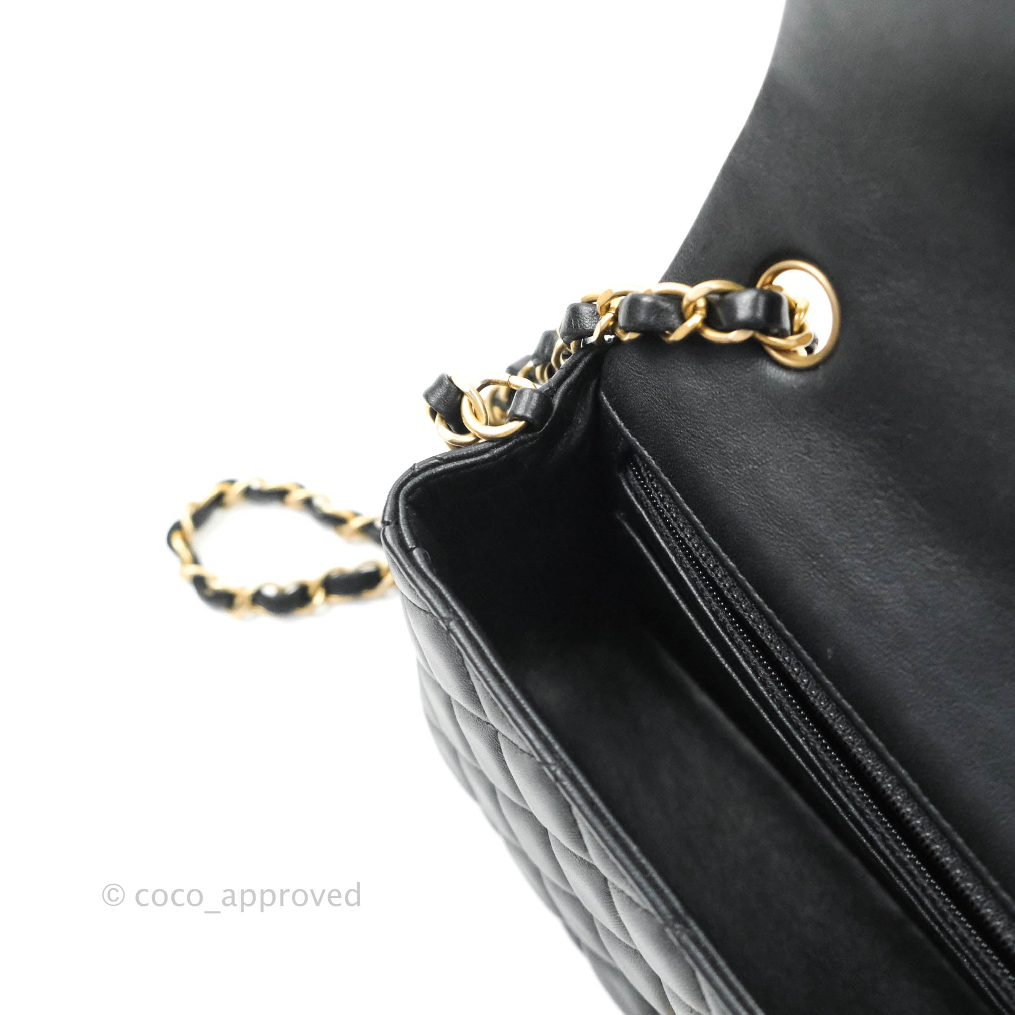 Chanel Black Quilted Lambskin Full Flap Mini Q6BBVC1IK9022