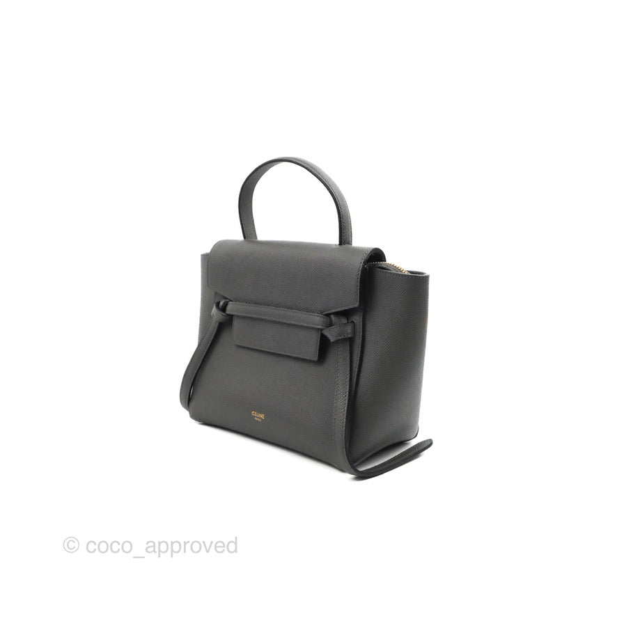 NANO BELT BAG IN GRAINED CALFSKIN - BLACK