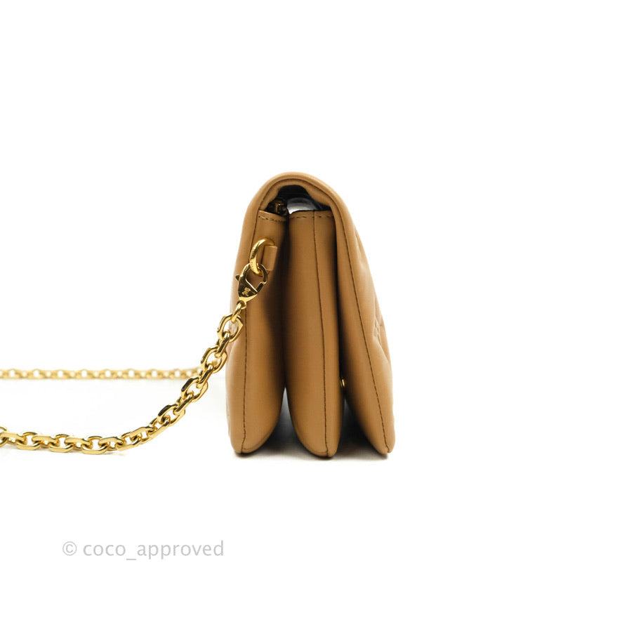 Louis Vuitton Pochette Coussin Monogram Caramel Beige Gold