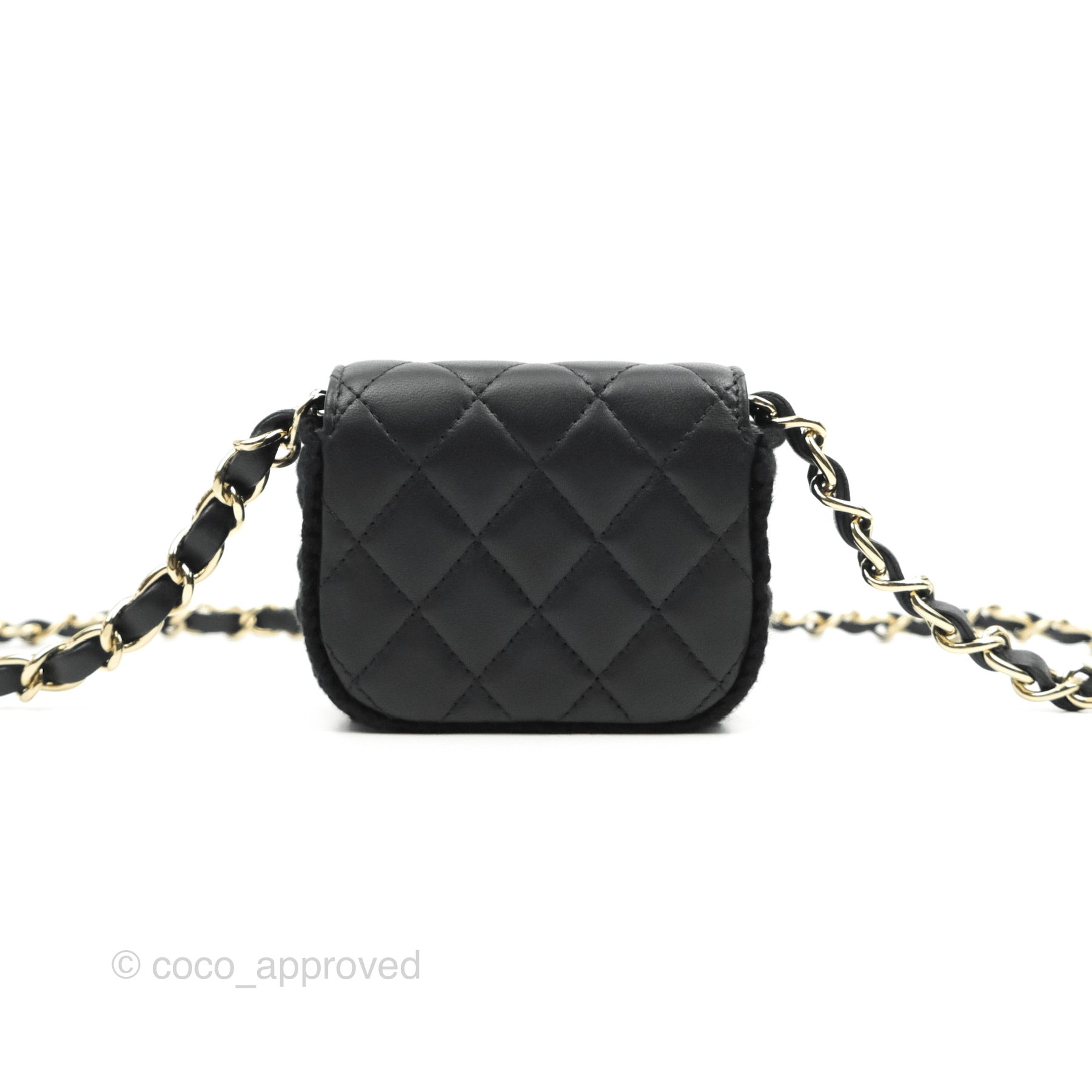 CHANEL, Bags, Chanel Coco Clips Black 22c Mini Woc Wallet On Chain Bag  Limited Edition Rare
