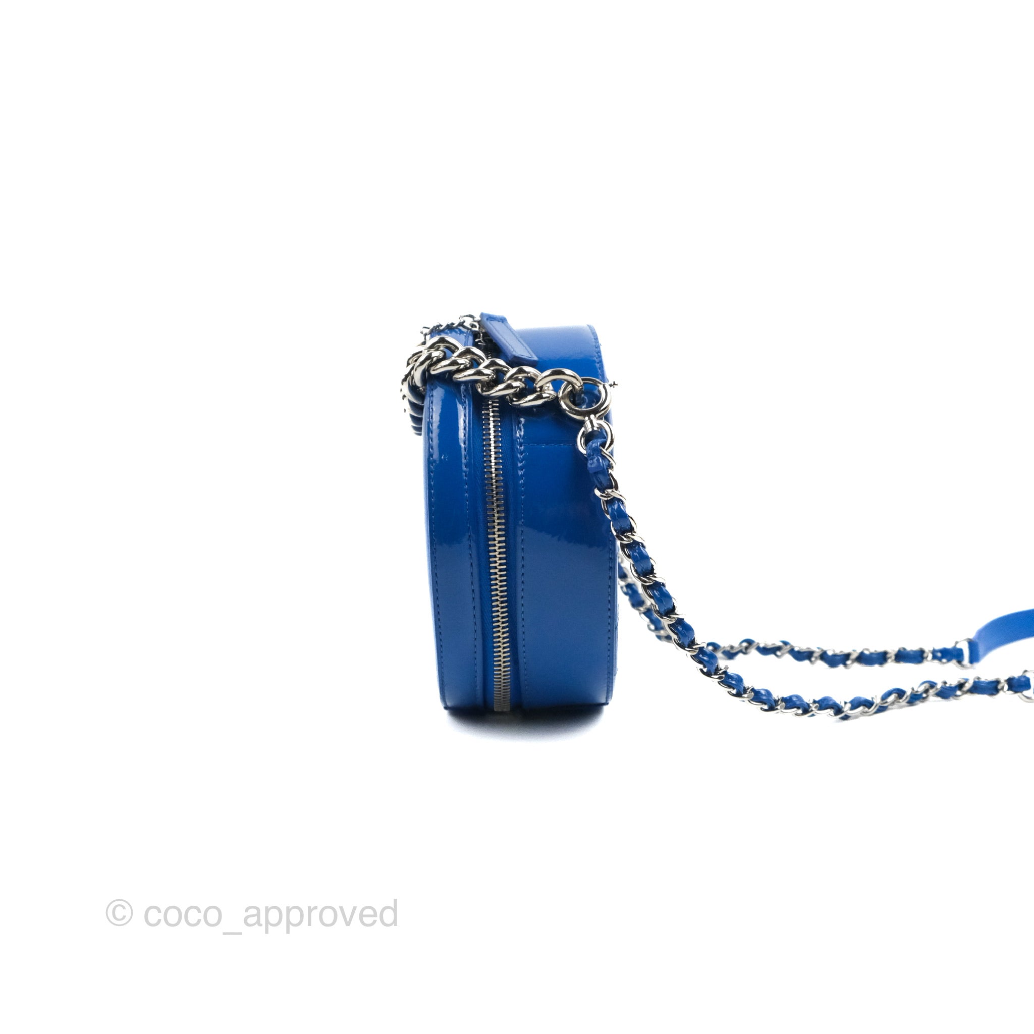 Timeless/classique patent leather crossbody bag Chanel Blue in Patent  leather - 21471166