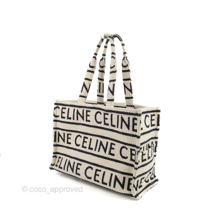 Celine, Bags, Cabas Thais In Textile With Celine Allover Printnatural Tan