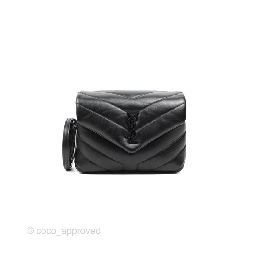 Saint Laurent Loulou Toy Quilted Leather Shoulder Bag Black