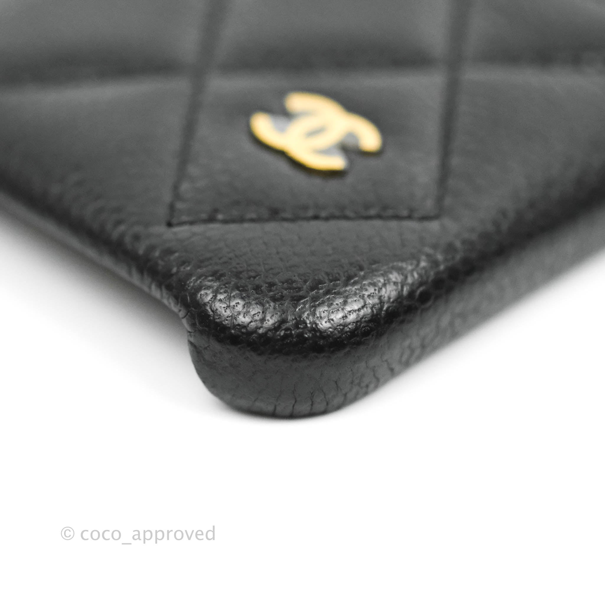 Authentic Chanel CC LOGO Cell phone Case iPhone X XS Lambskin Black Gold  Grafiti