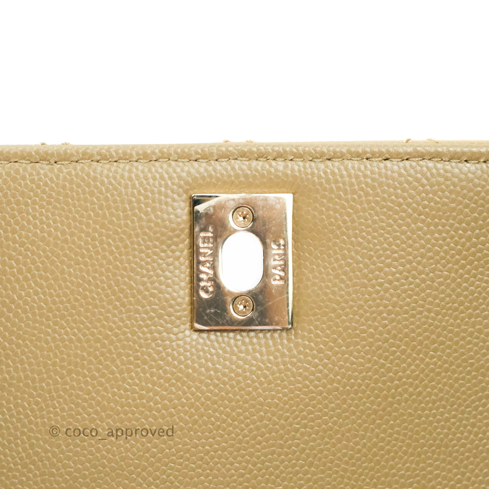 Chanel Mini Coco Handle Quilted Light Beige Pink Caviar Gold Hardware – Coco  Approved Studio