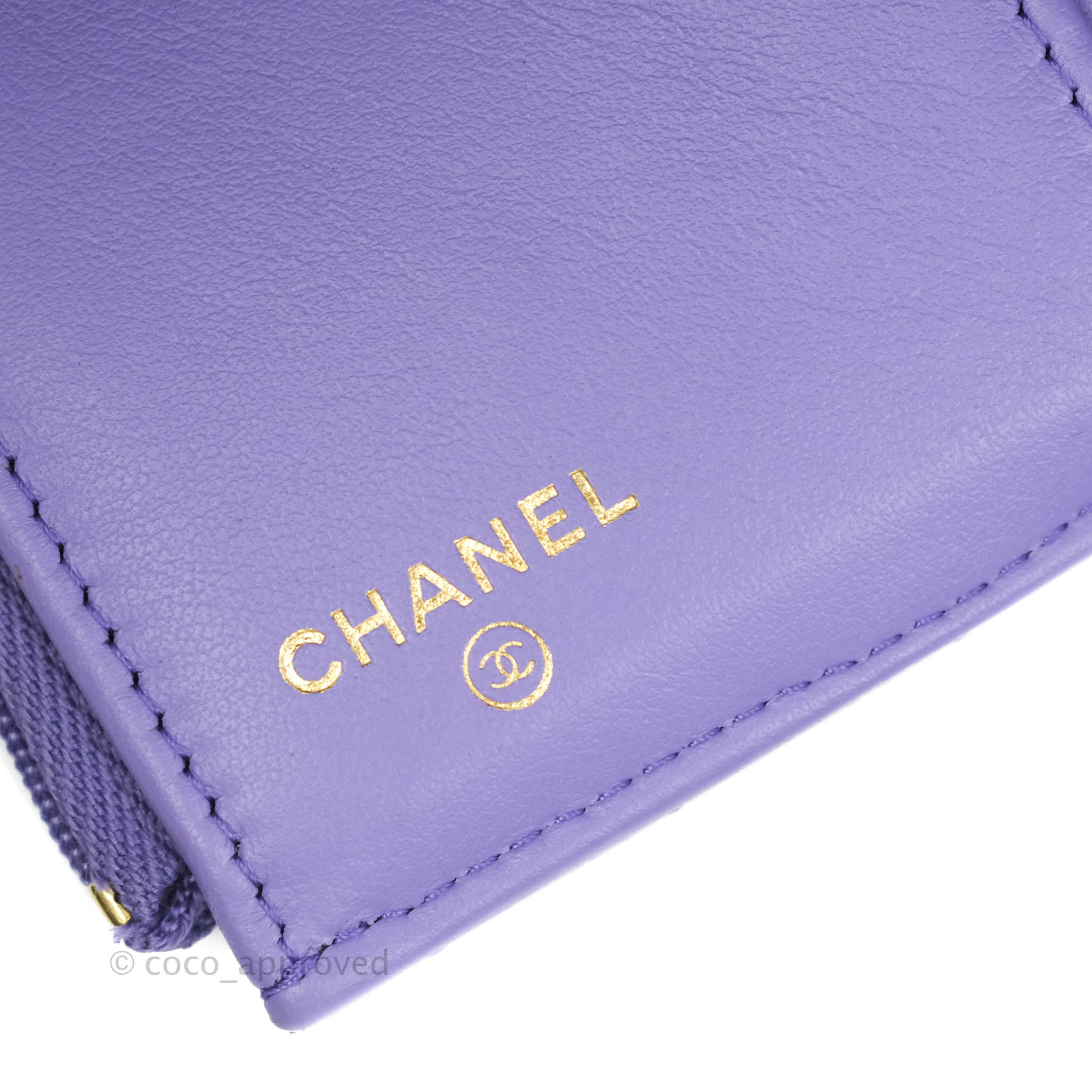 Timeless/classique leather card wallet Chanel Purple in Leather - 31396841