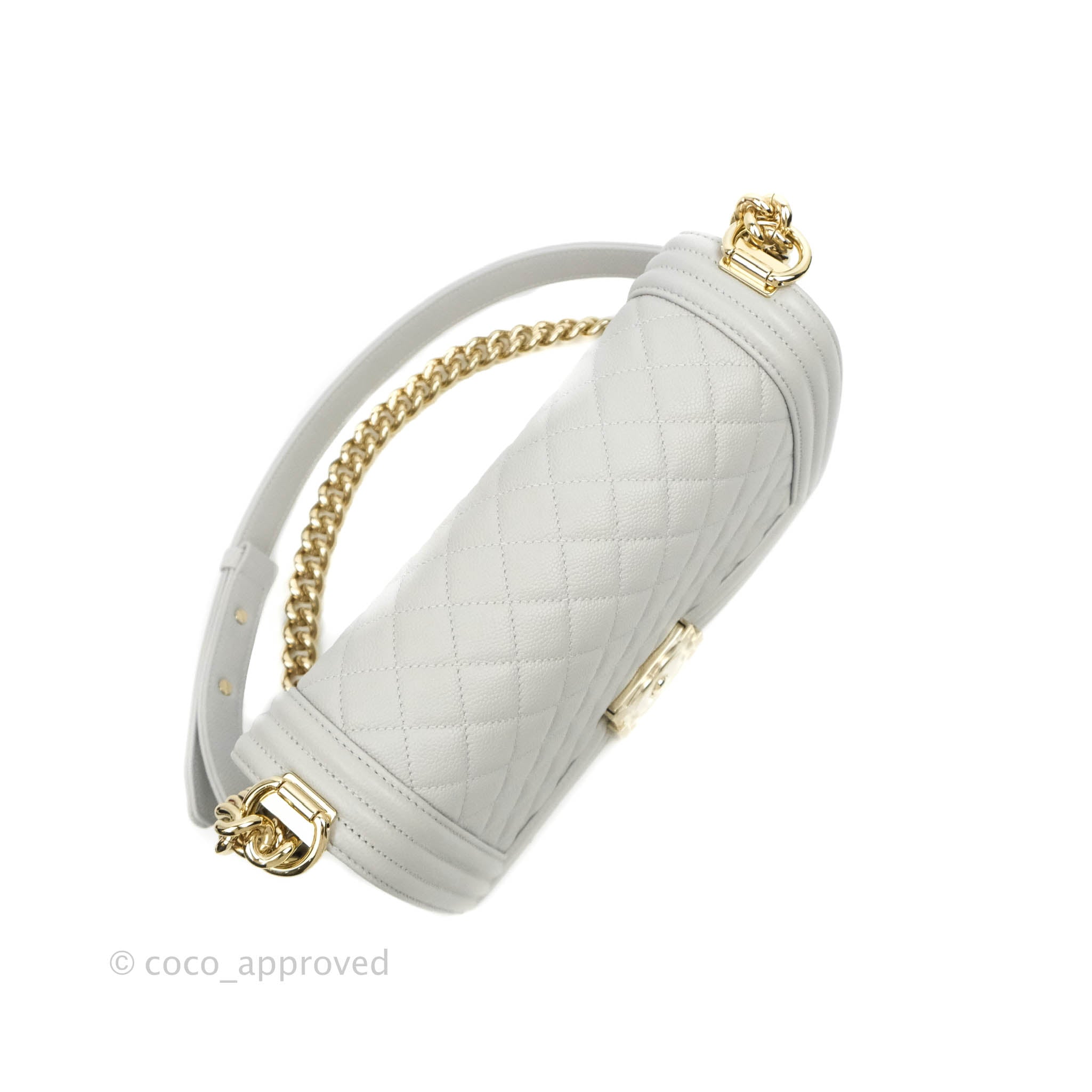 Chanel Caviar Leather Old Medium Boy Bag (SHF-RE0Ij5) – LuxeDH