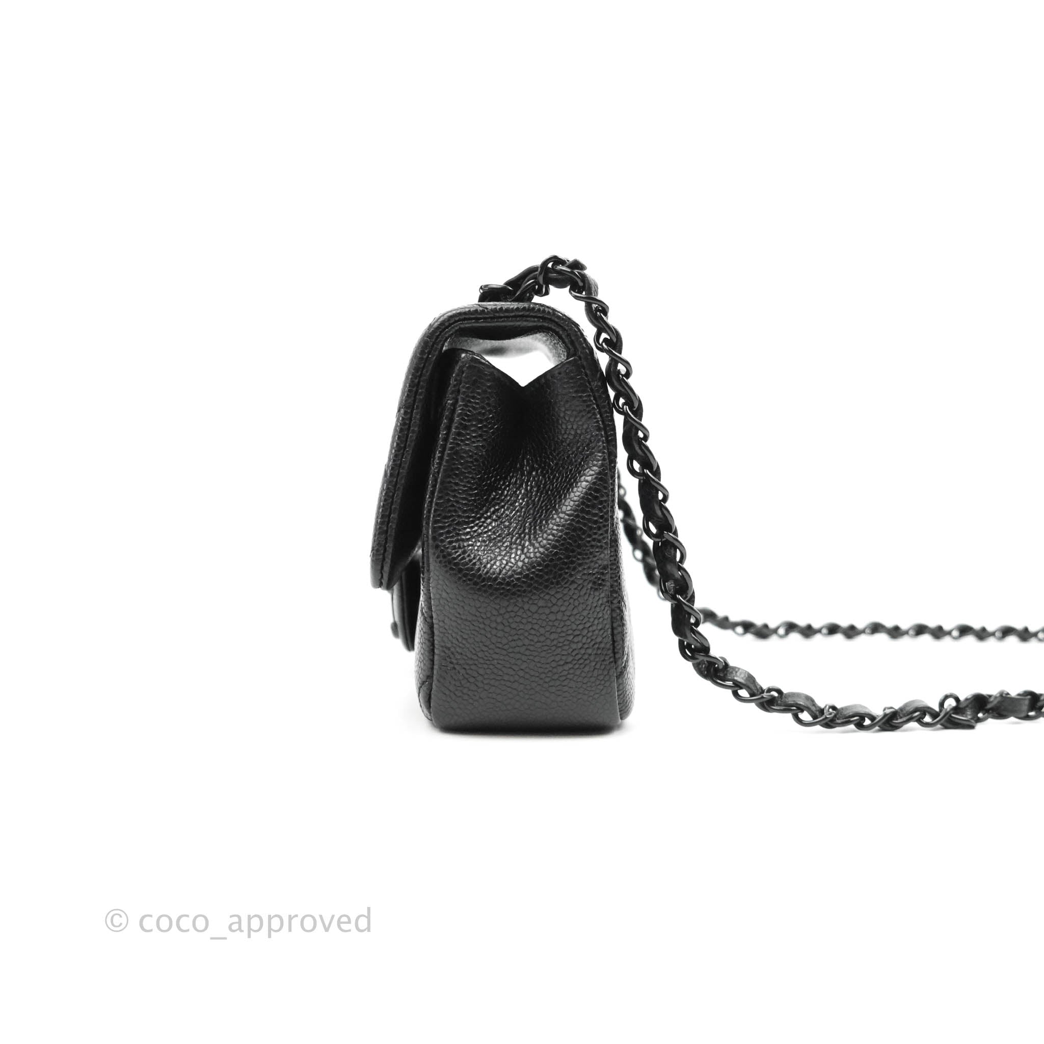 Chanel Square Quilt Lipstick Flap Bag - Black Mini Bags, Handbags