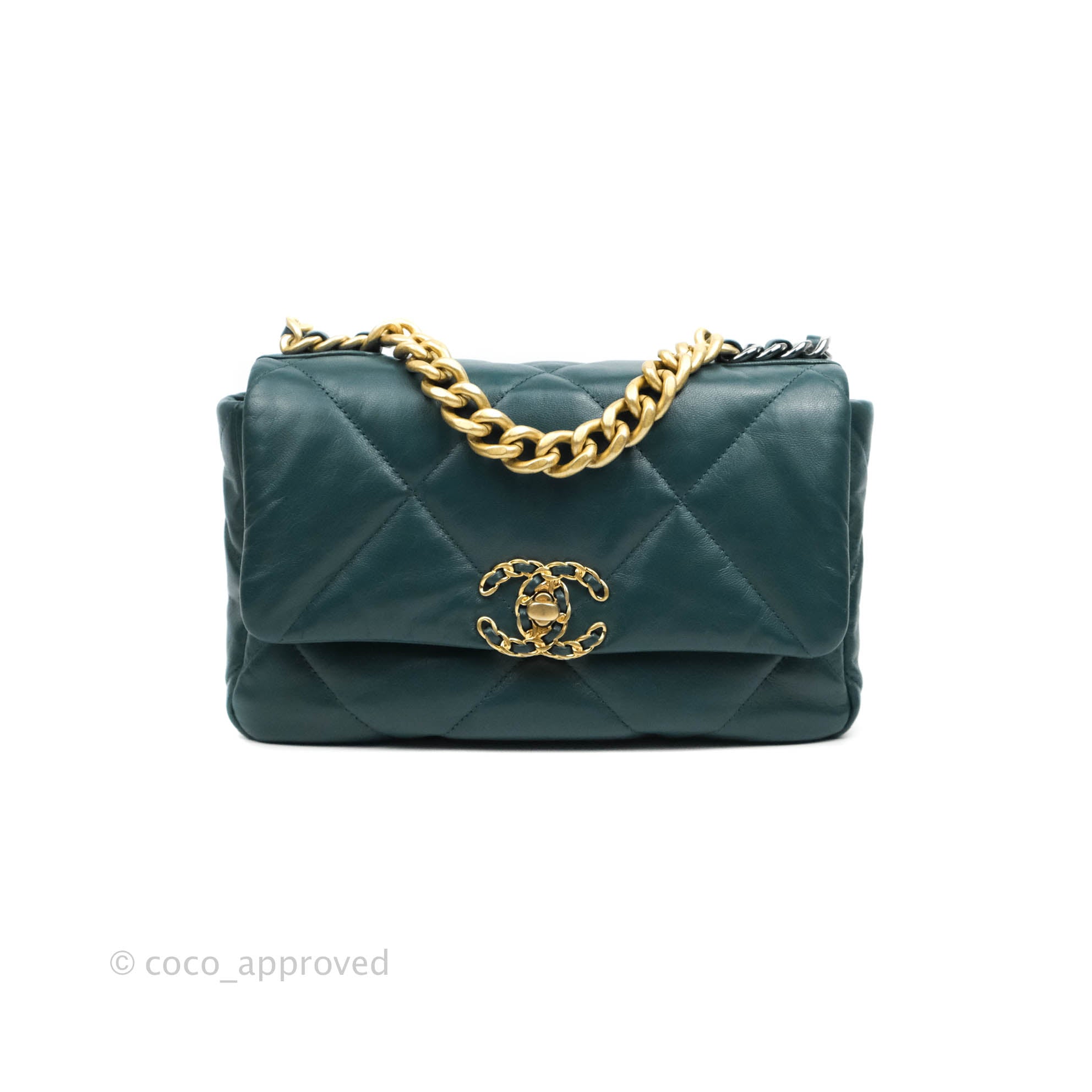 chanel 19 olive green
