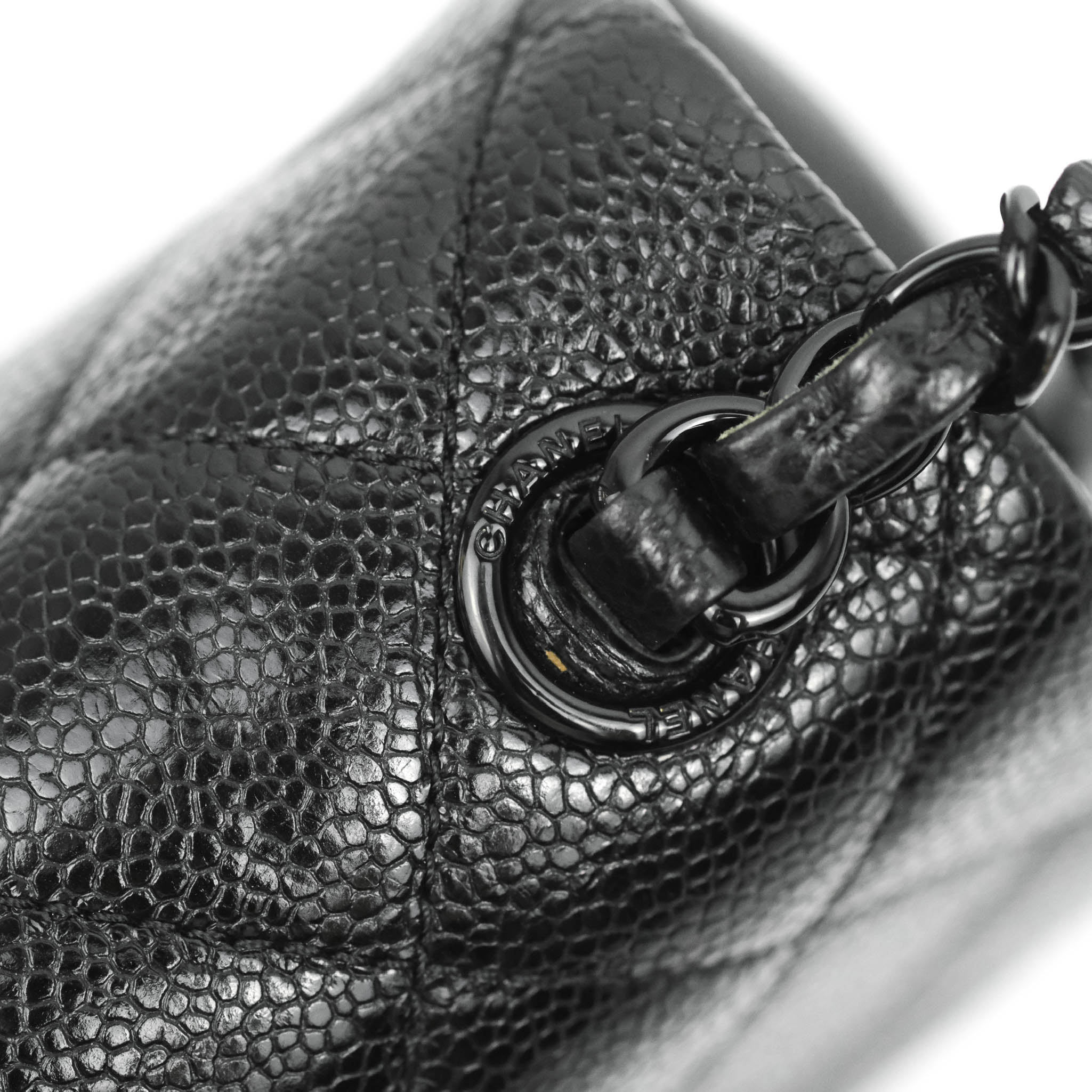 CHANEL Caviar Quilted Small Pouch Black 1249971