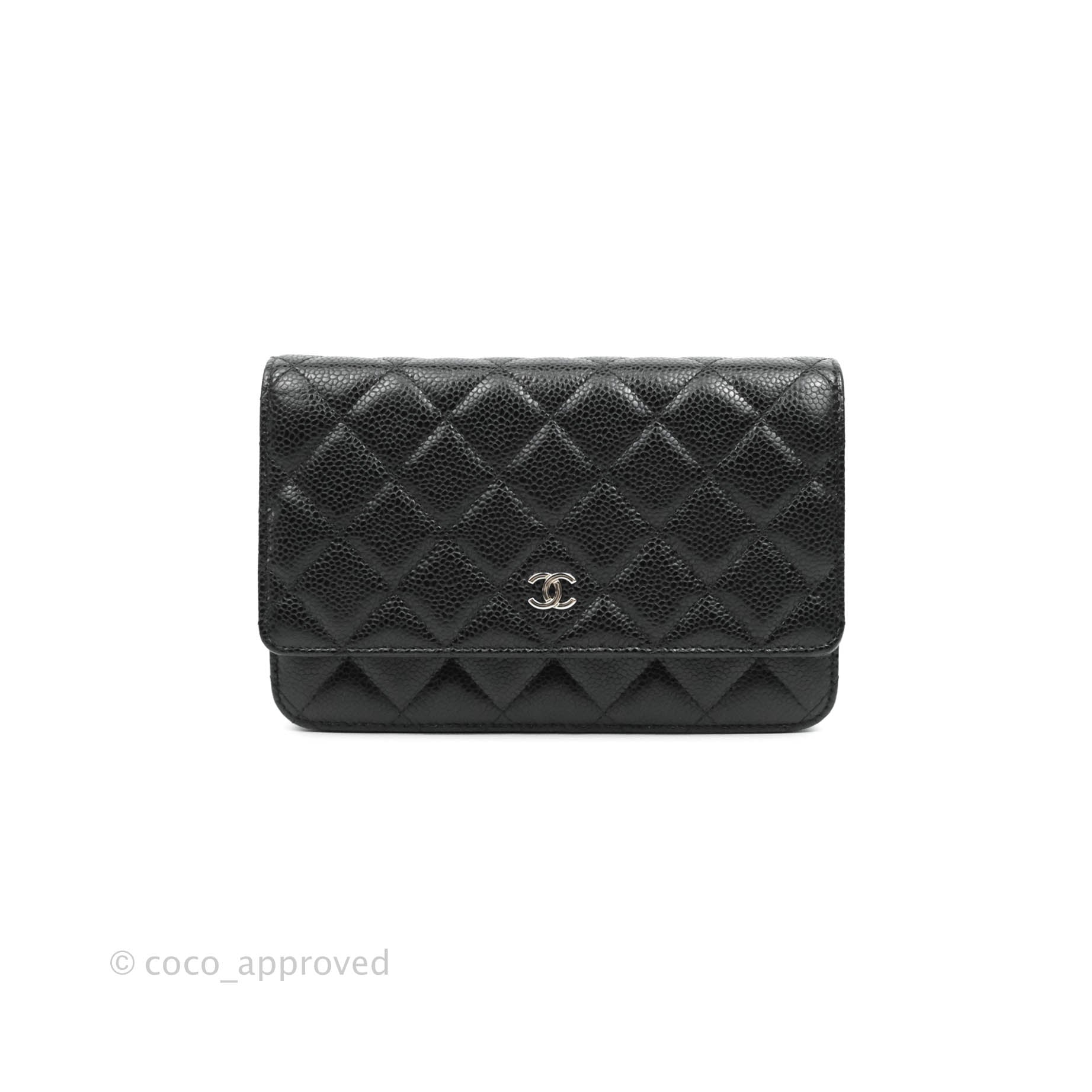 Chanel Black Quilted Caviar WOC Wallet On Chain Silver Hardware, 2019  Available For Immediate Sale At Sotheby's
