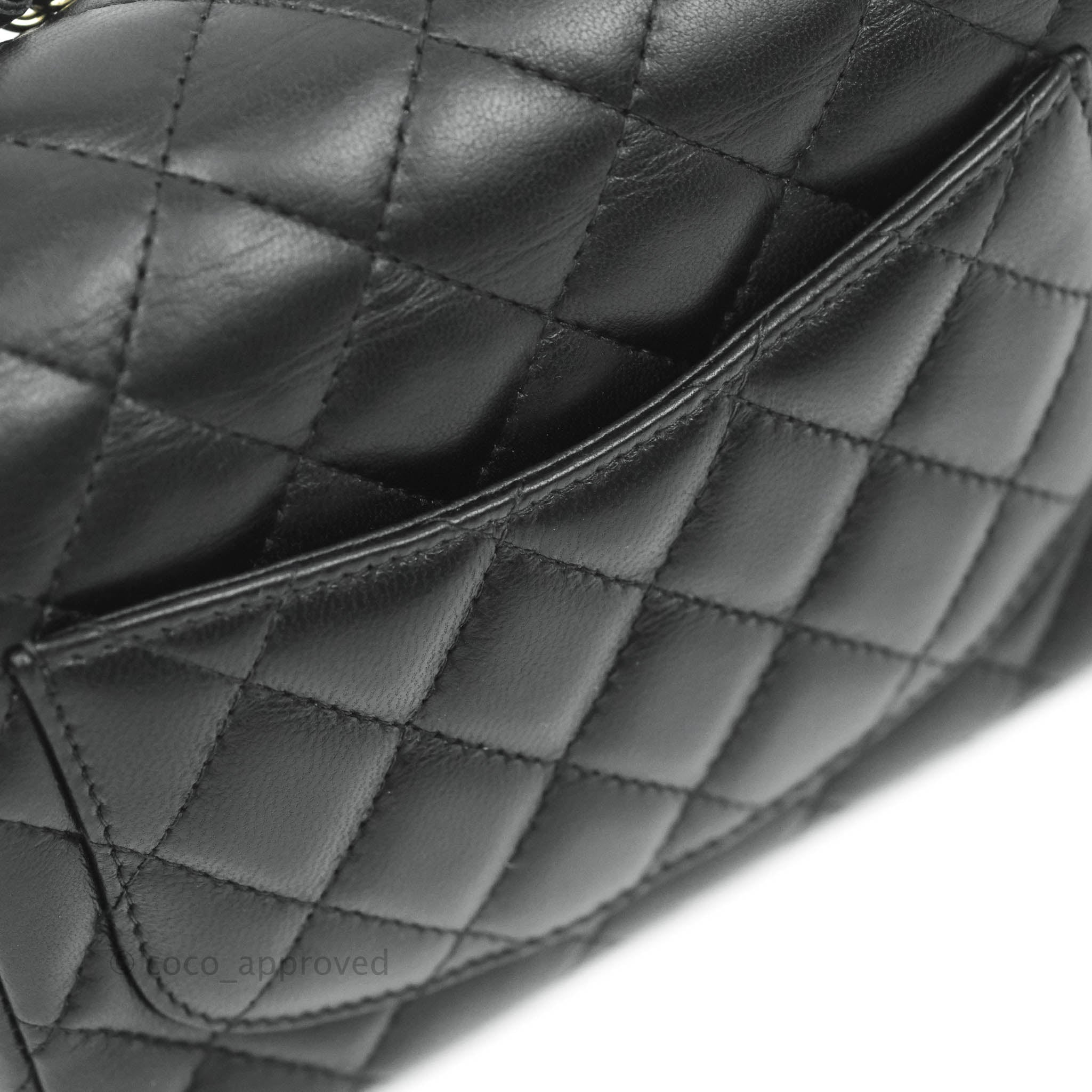 Chanel Mini Square Quilted Black Lambskin Gold Hardware – Coco Approved  Studio
