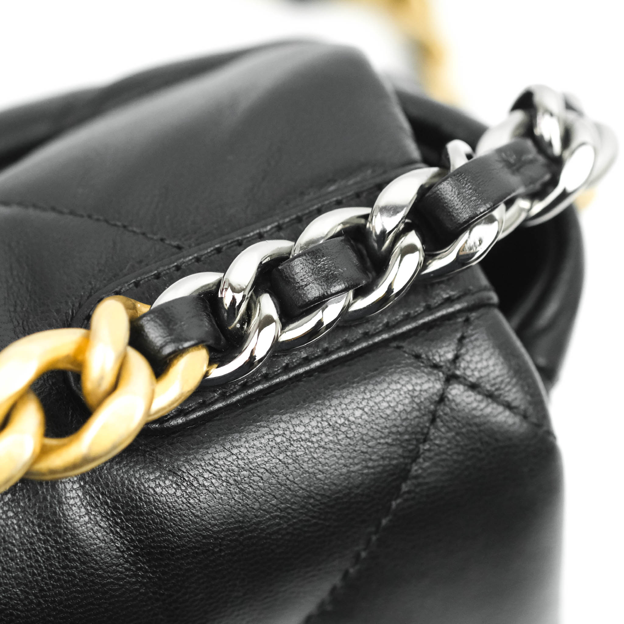 Chanel 19 Small Handbag Lambskin Black - NOBLEMARS
