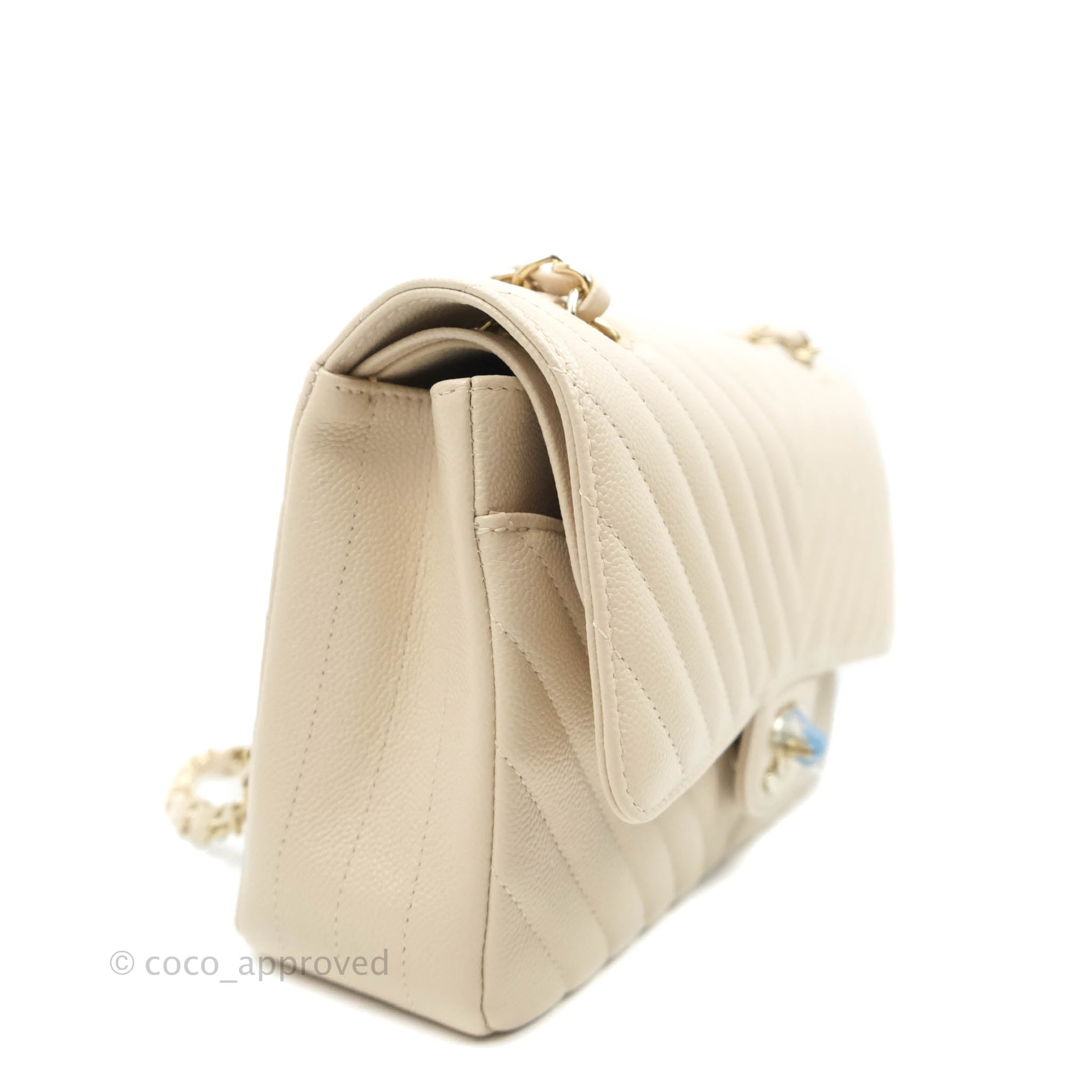 ❌SOLD OUT❌Chanel vintage medium Classic flap bag dark beige