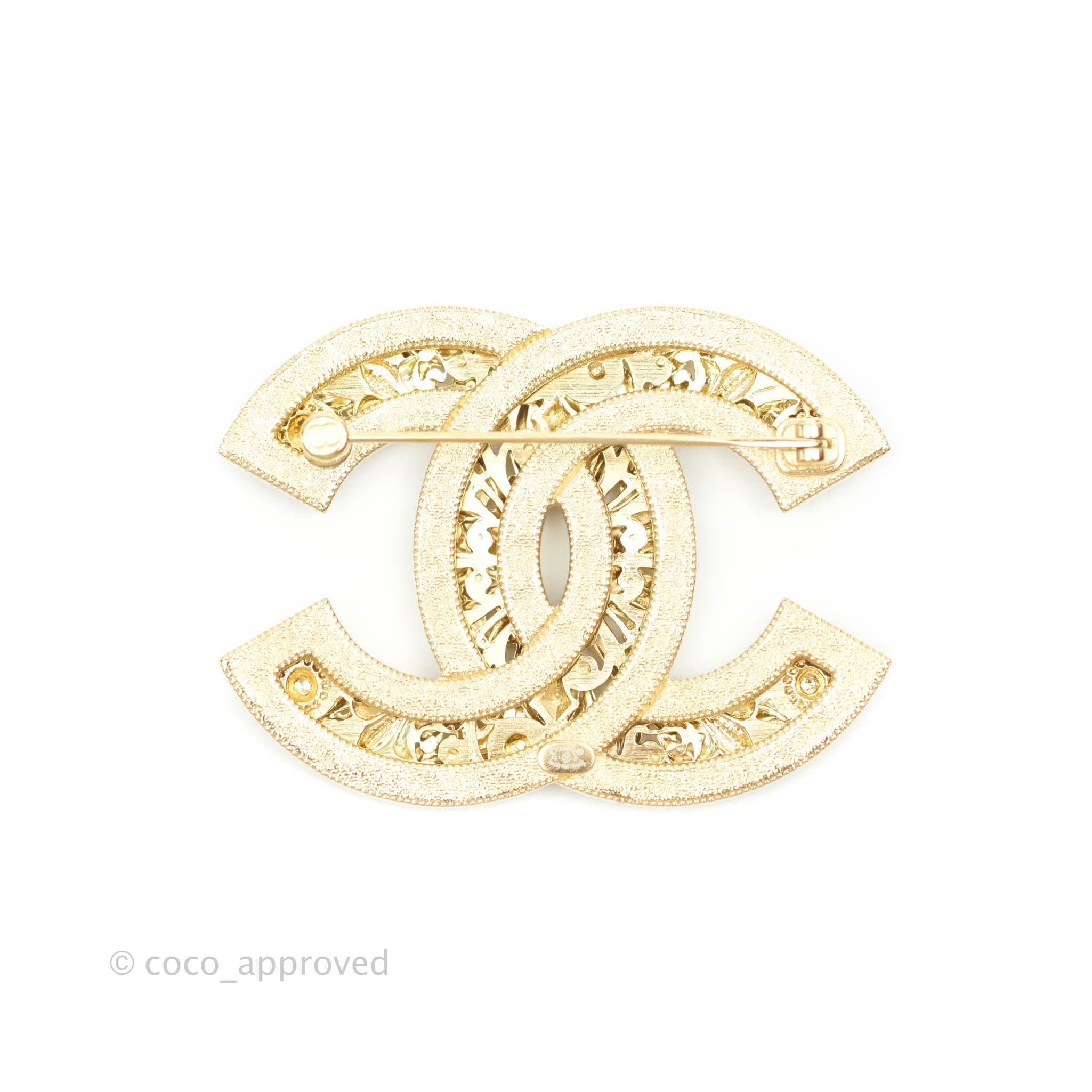 Chanel CC Crystal Brooch Gold Tone 21A – Coco Approved Studio