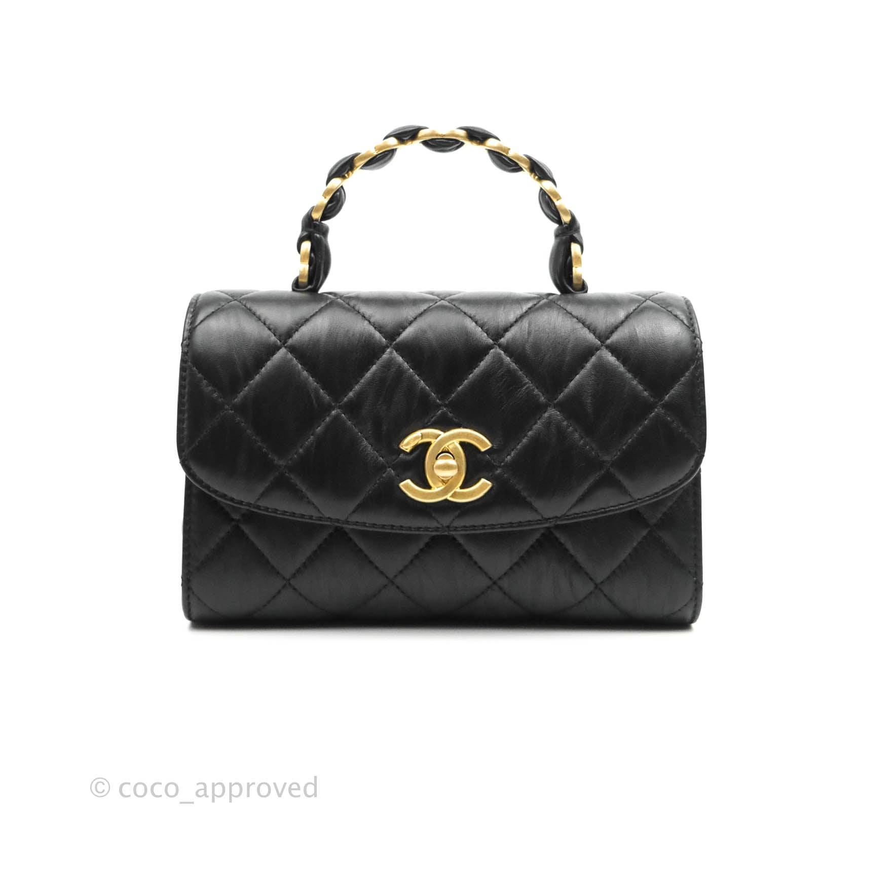 Chanel Mini Rectangular Flap with Top Handle Pink and Green Lambskin Light  Gold Hardware