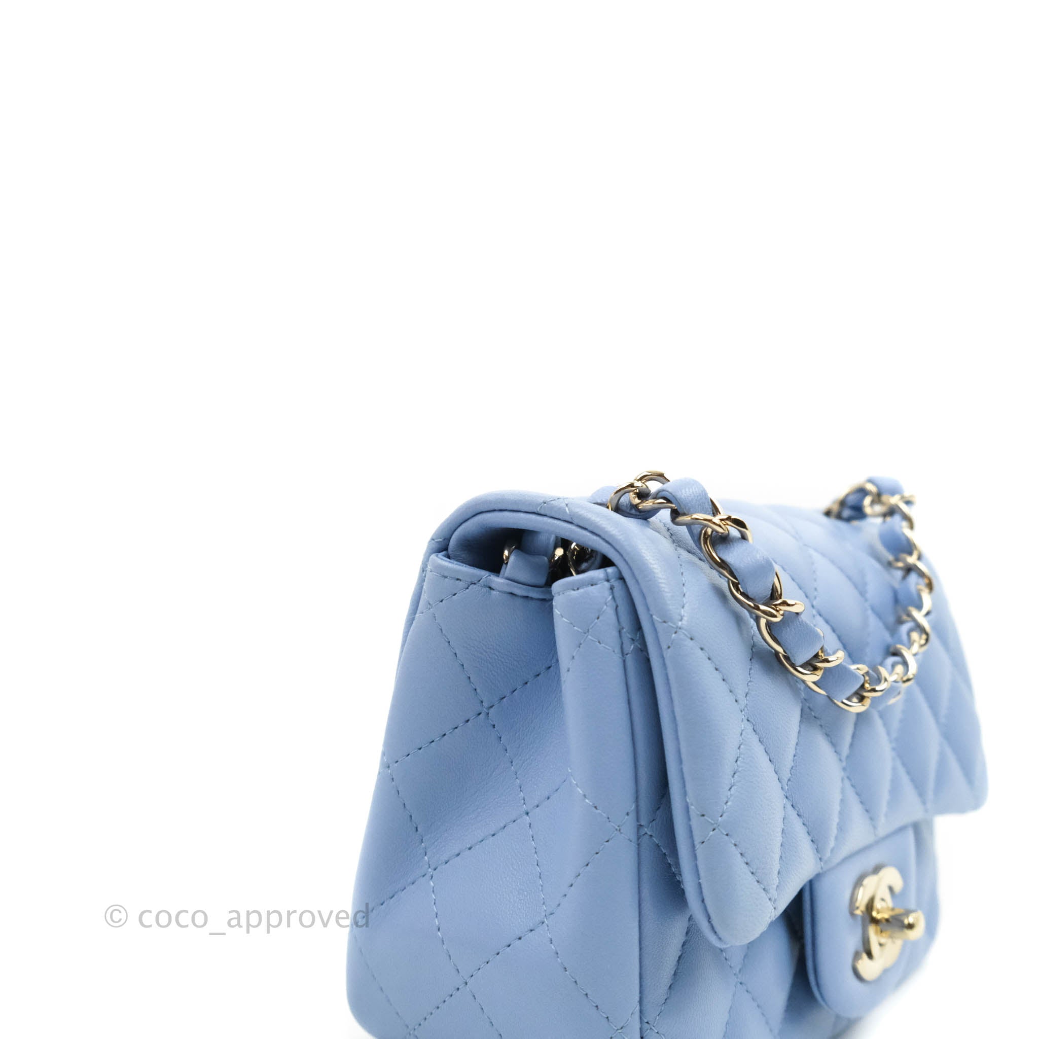 chanel bag pastel blue