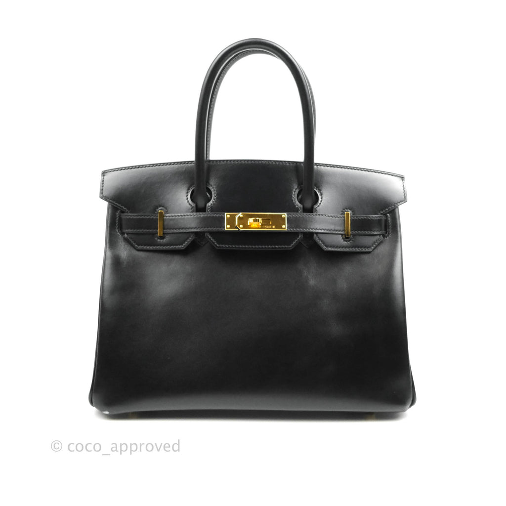 Hermès Birkin 30 Black Box Calfskin Gold Hardware