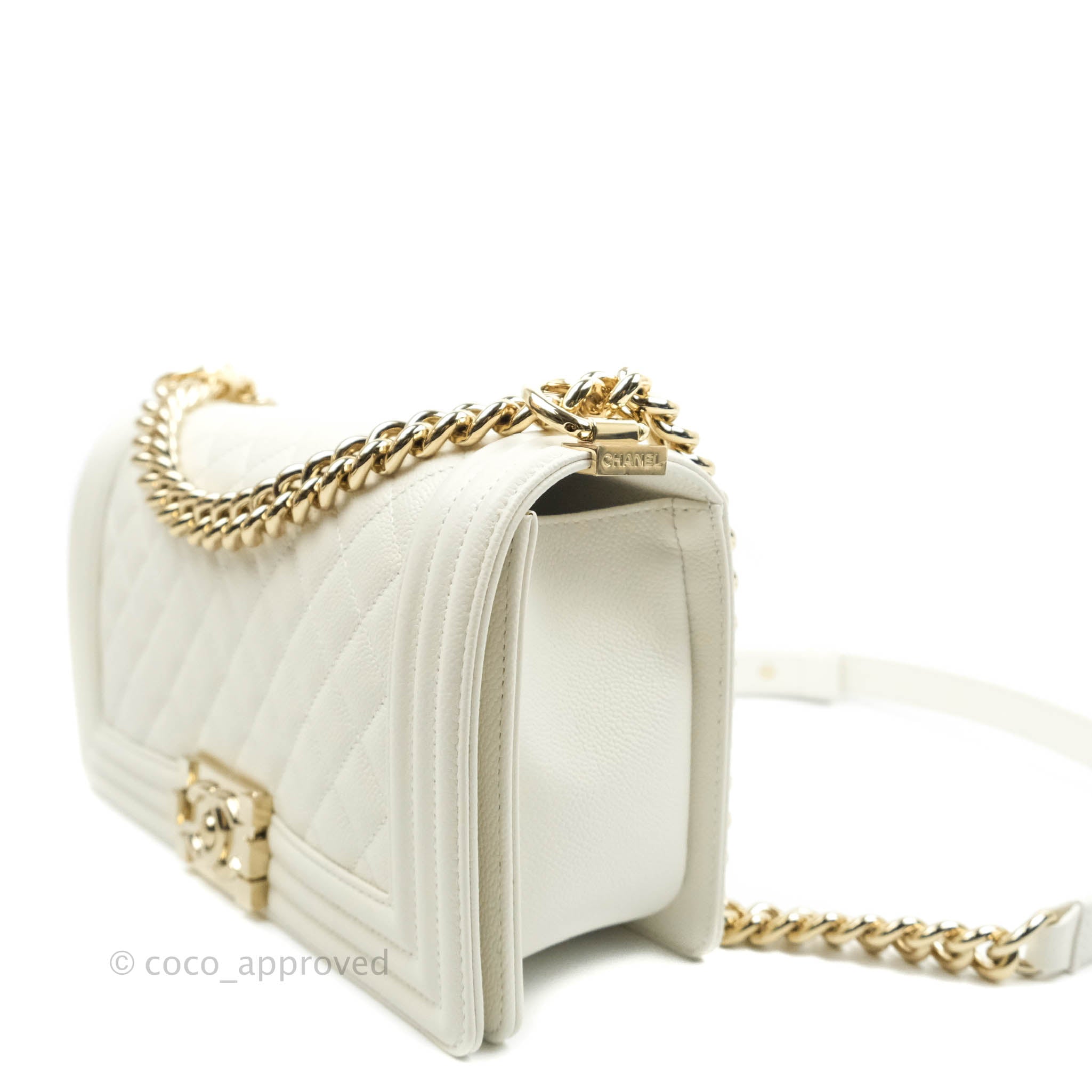 Chanel Boy Mini Bag White  Nice Bag