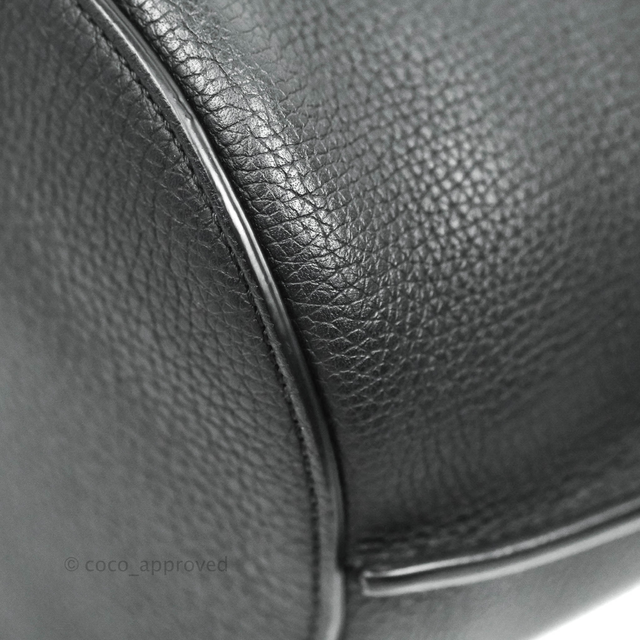 CELINE 187243 Gray Calfskin Big Bag Nano Bucket Bag 2WAY AA156