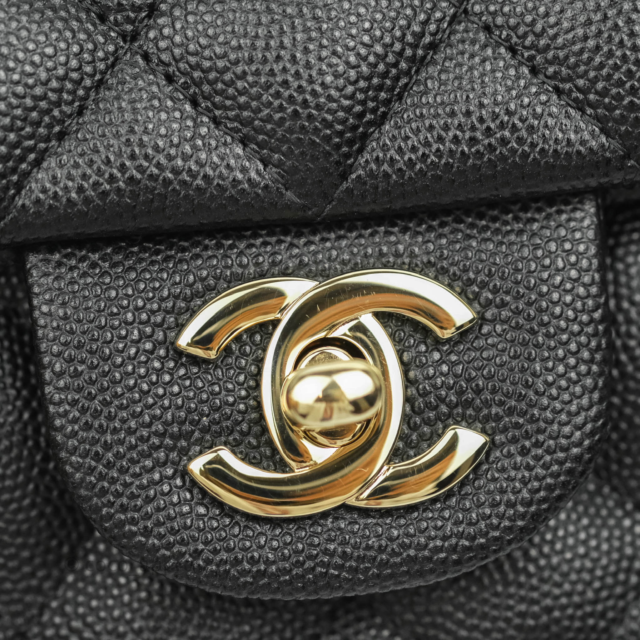 Chanel Metallic Blue Quilted Caviar Tote Small Q6BAJH0FBH000