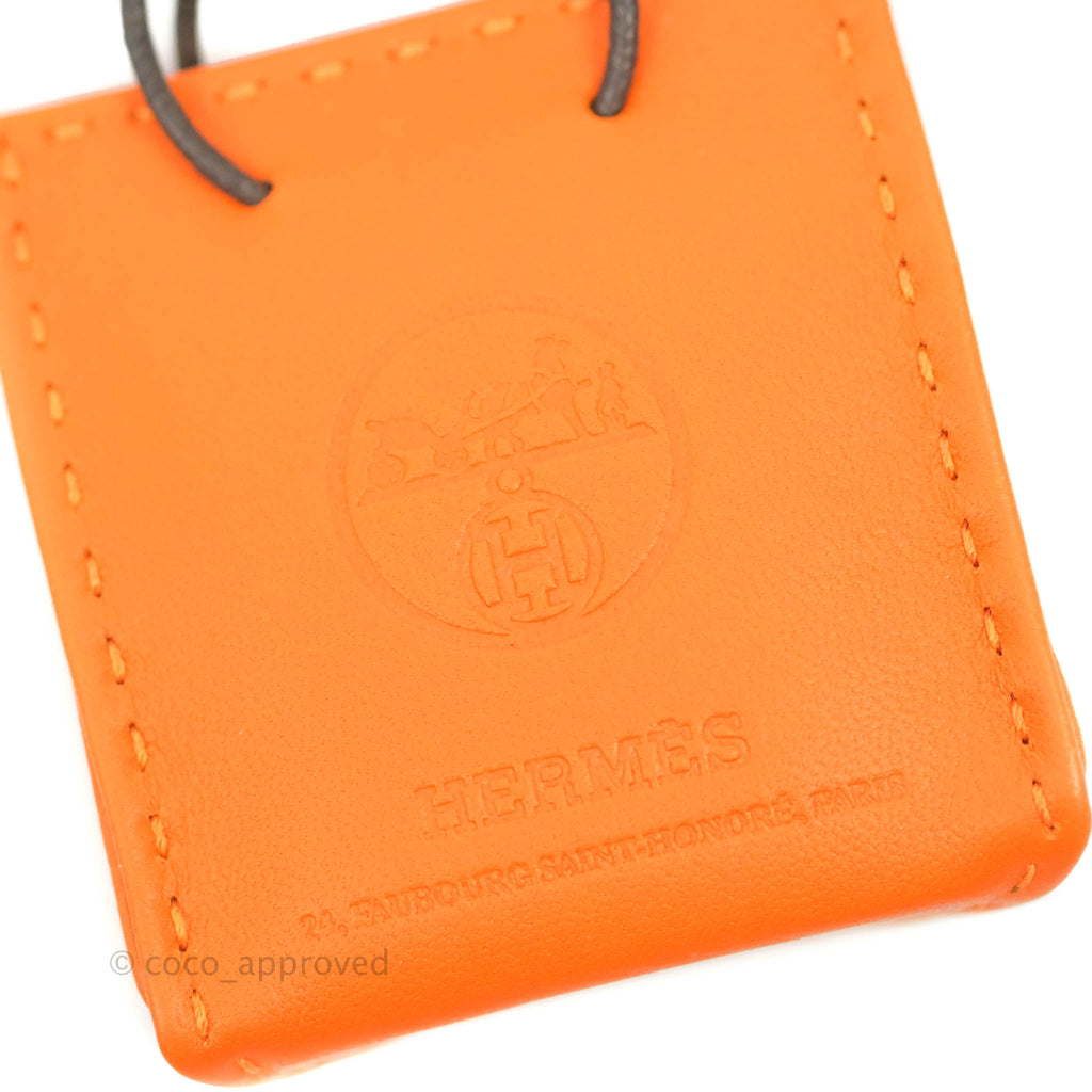 Hermès Orange Shopping Bag Charm